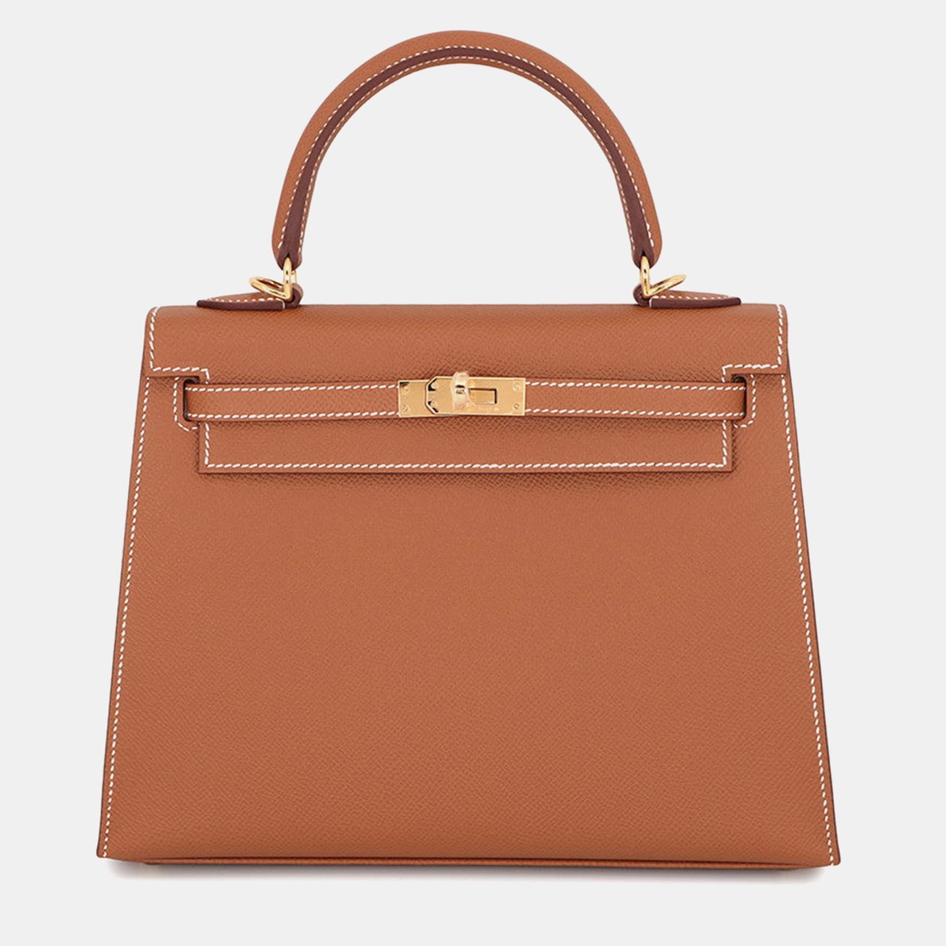 Hermes Kelly Sellier 25 Gold Epsom Leather Top Handle Bag