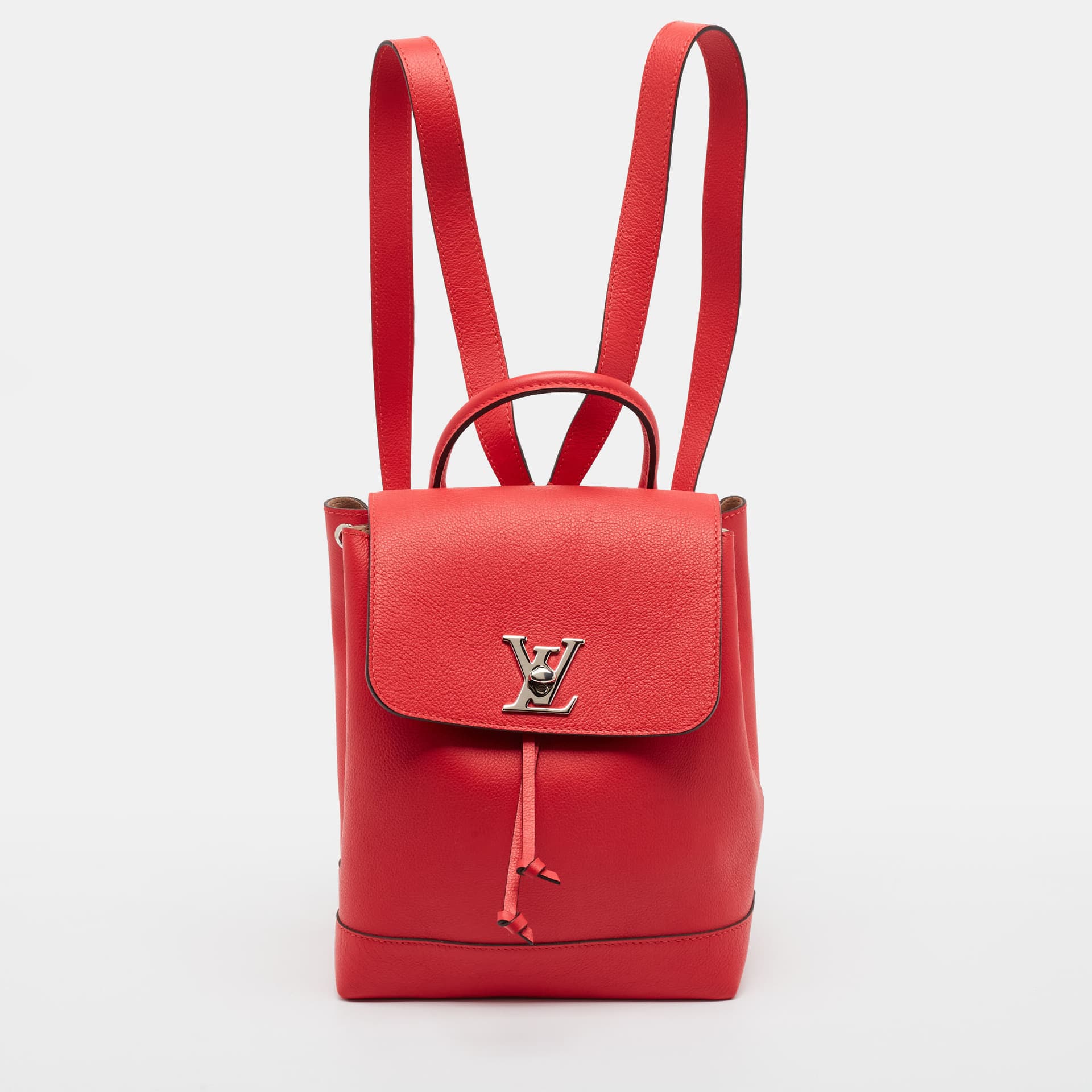 Louis Vuitton Lockme Rubis Leather Backpack