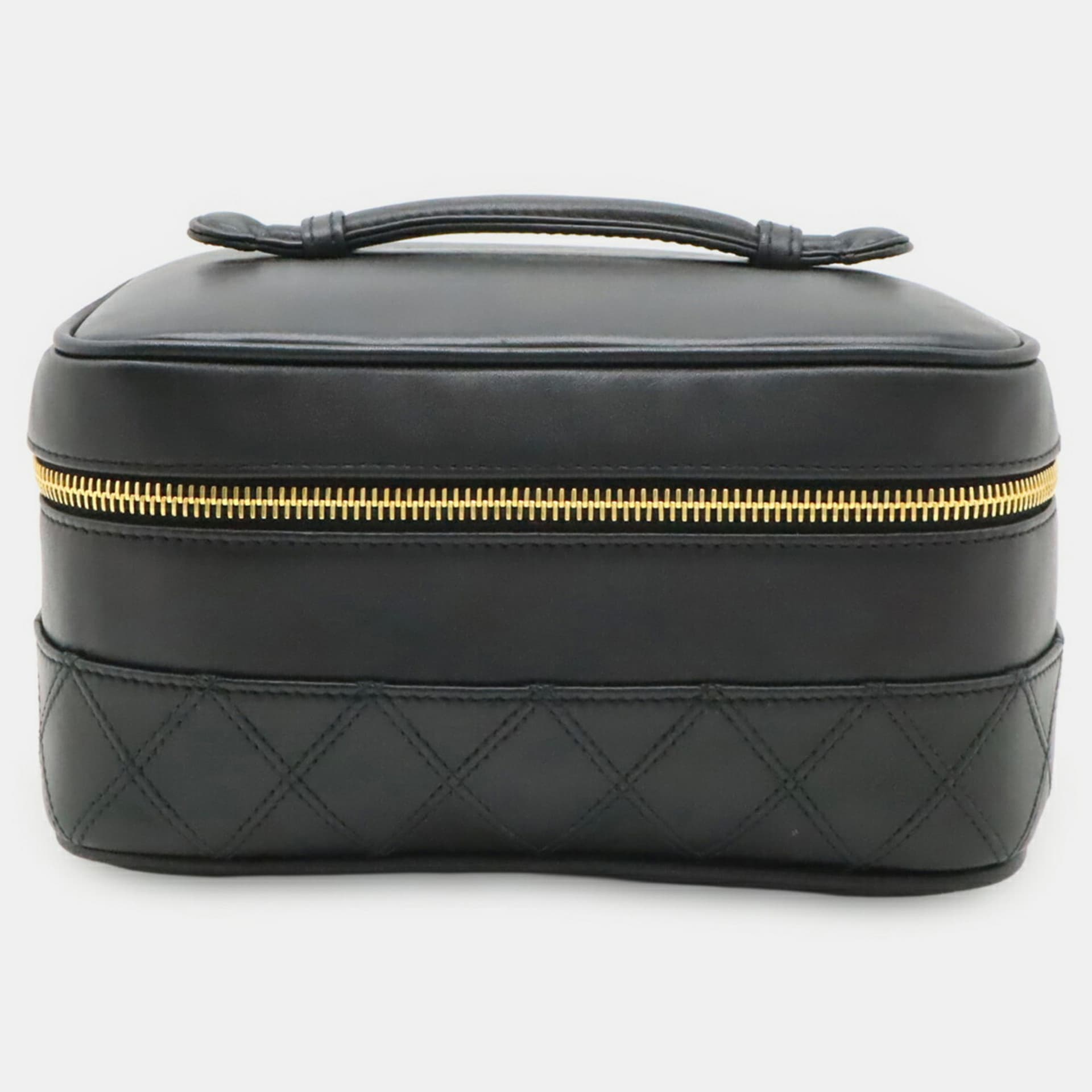 Chanel Bicolore A01618 Black Lambskin Leather Vanity Bag