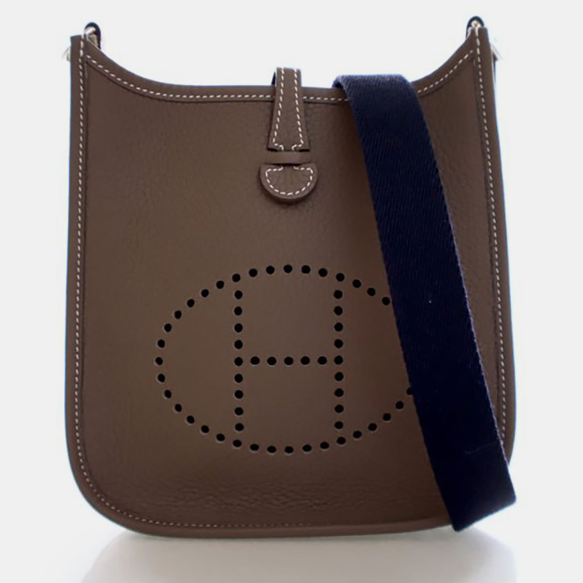 Hermes Evelyne TPM 16 Etoupe Clemence Calfskin Leather Shoulder Bag