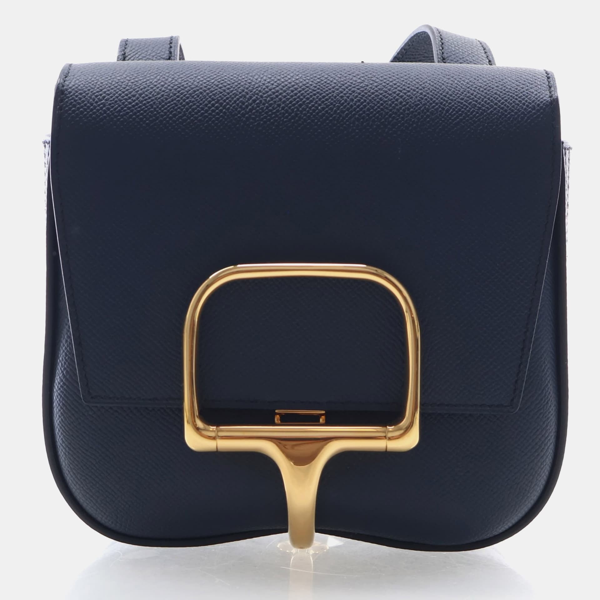 Hermes Della Cavalleria Mini Bleu Indigo Epsom Calfskin Leather Shoulder Bag GHW