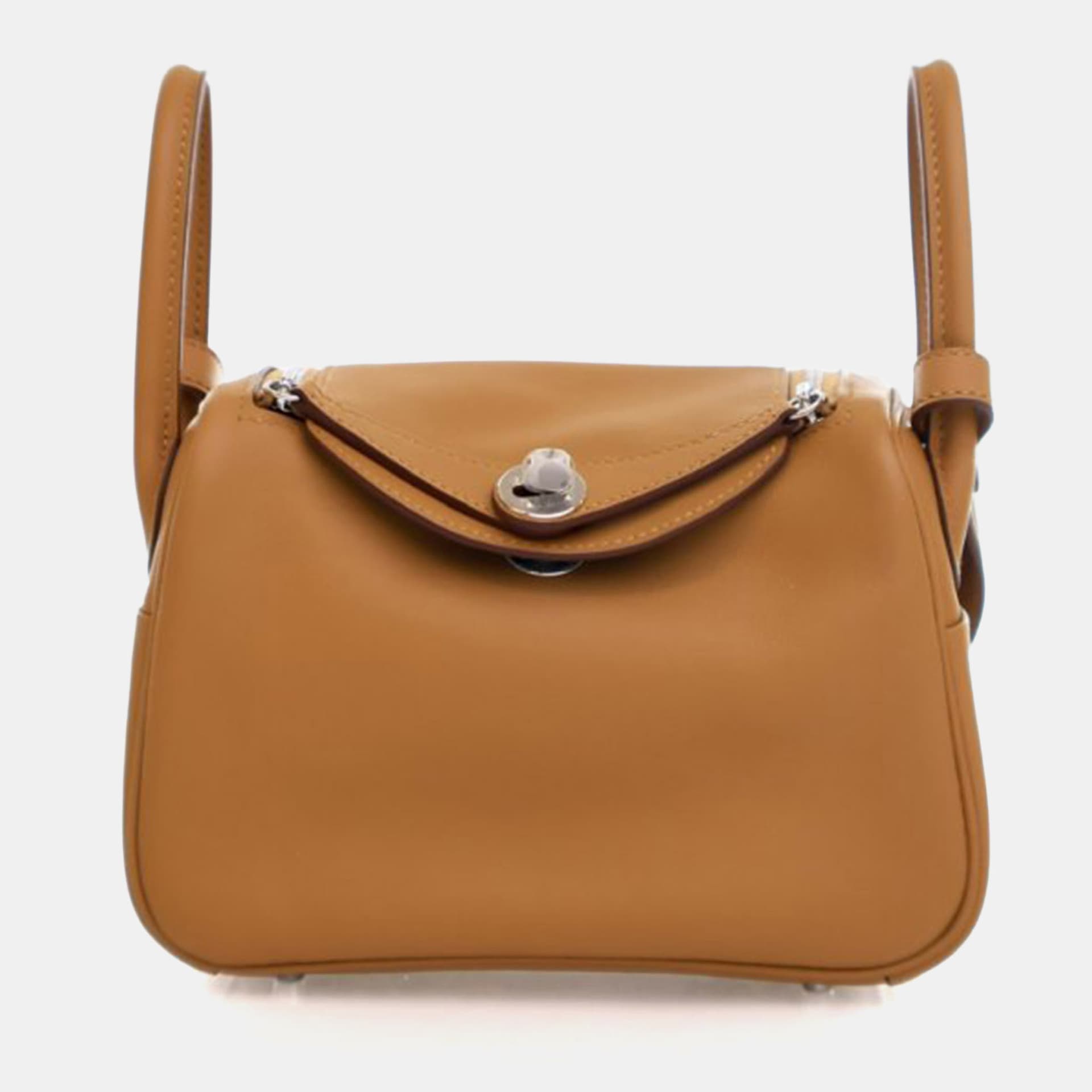 Hermes Lindy Mini Sesame Swift Calfskin Leather Shoulder Bag