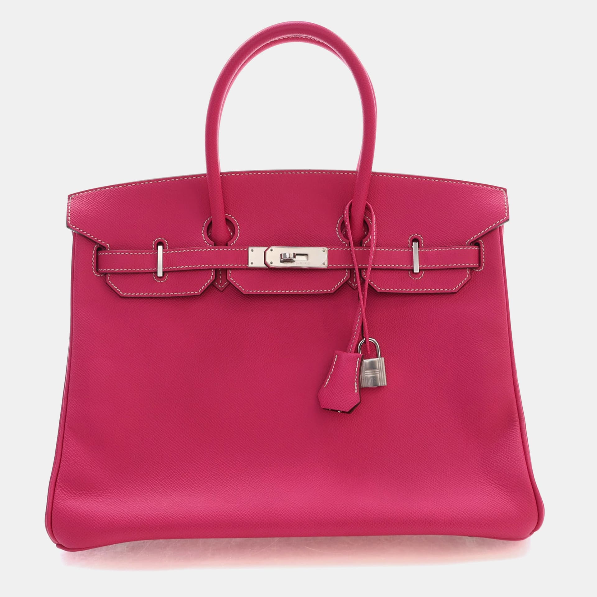 Hermes Birkin 35 Rose Tyrien Epsom Leather Top Handle Bag