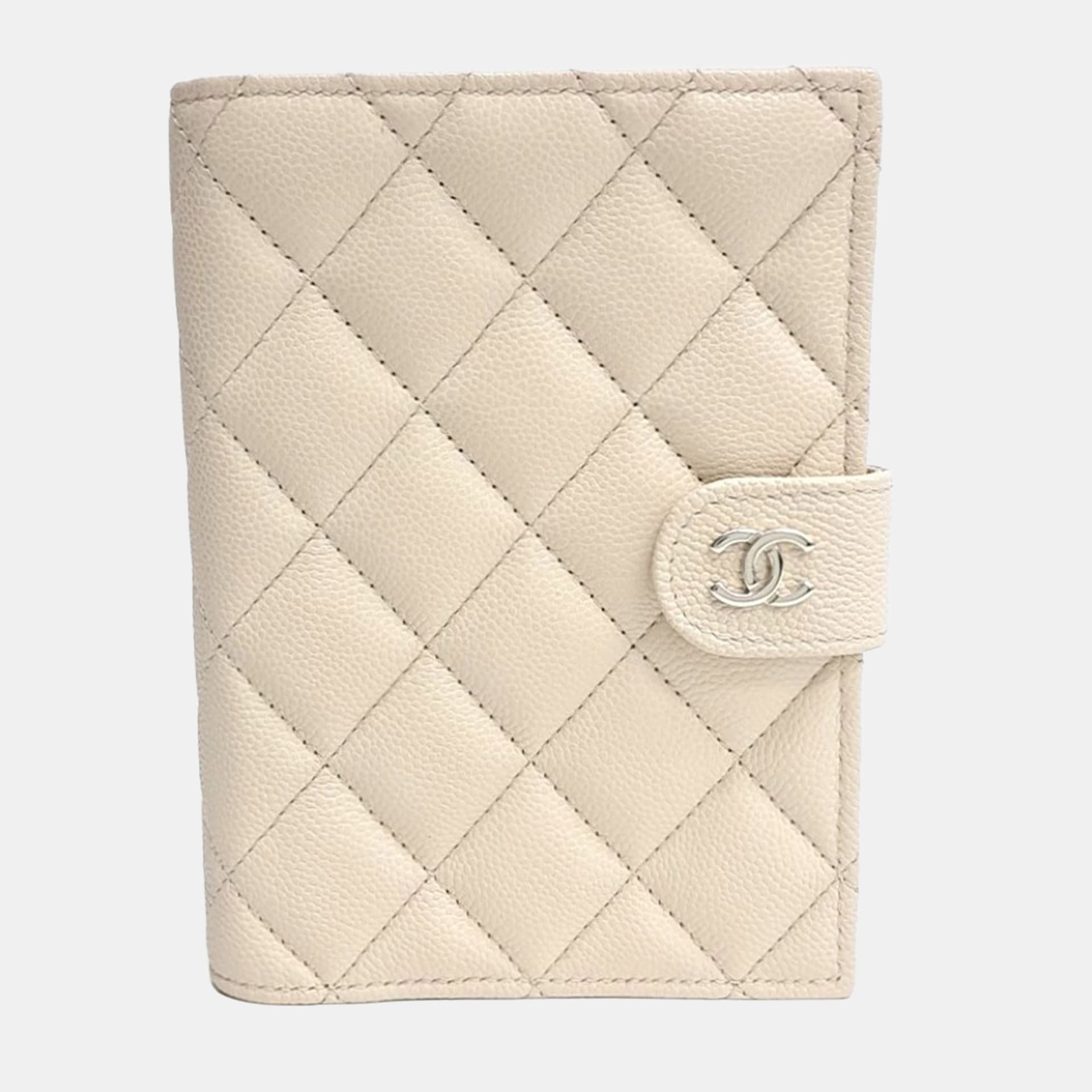Chanel Beige Caviar Passport Wallet AP3791