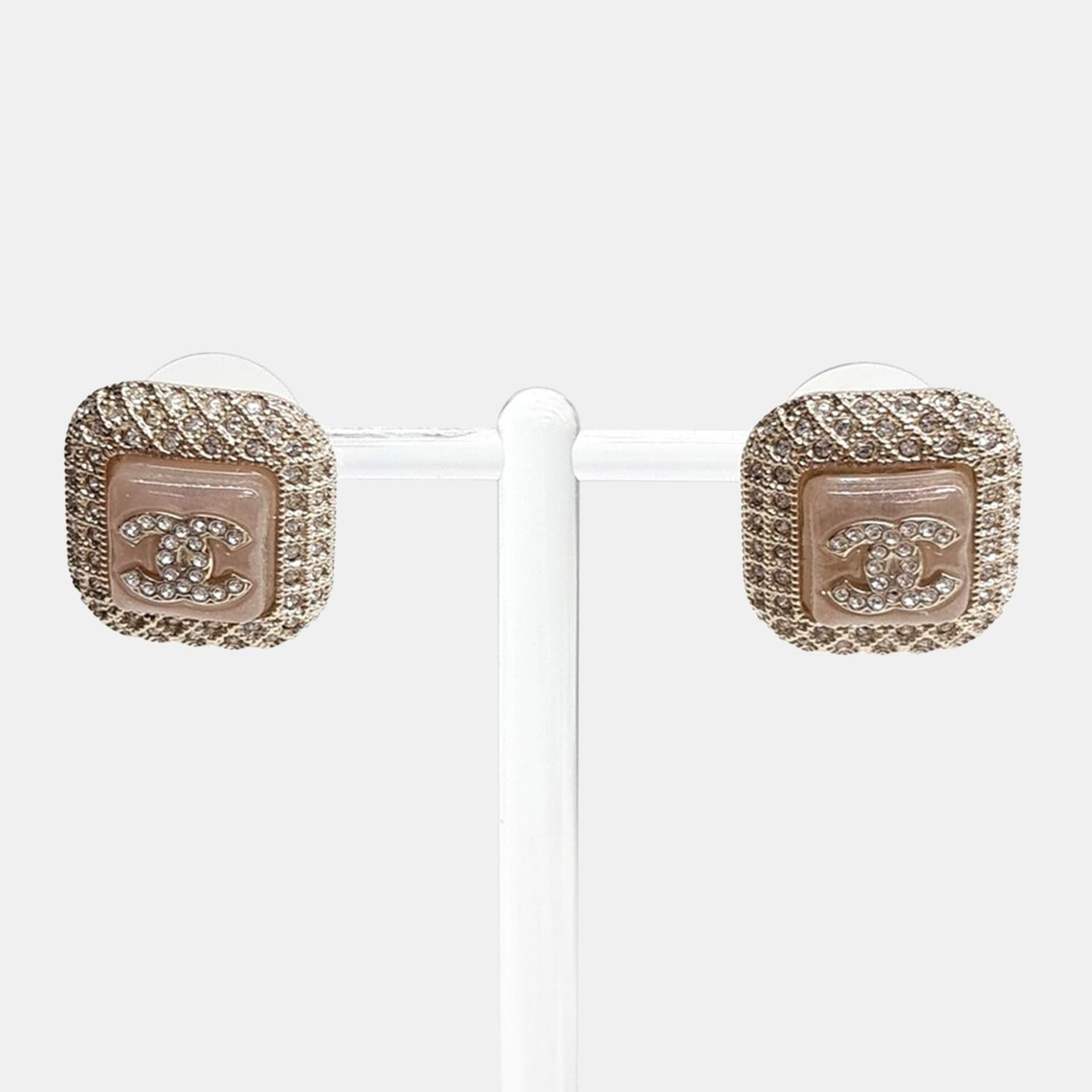 Chanel Gold Tone Earrings