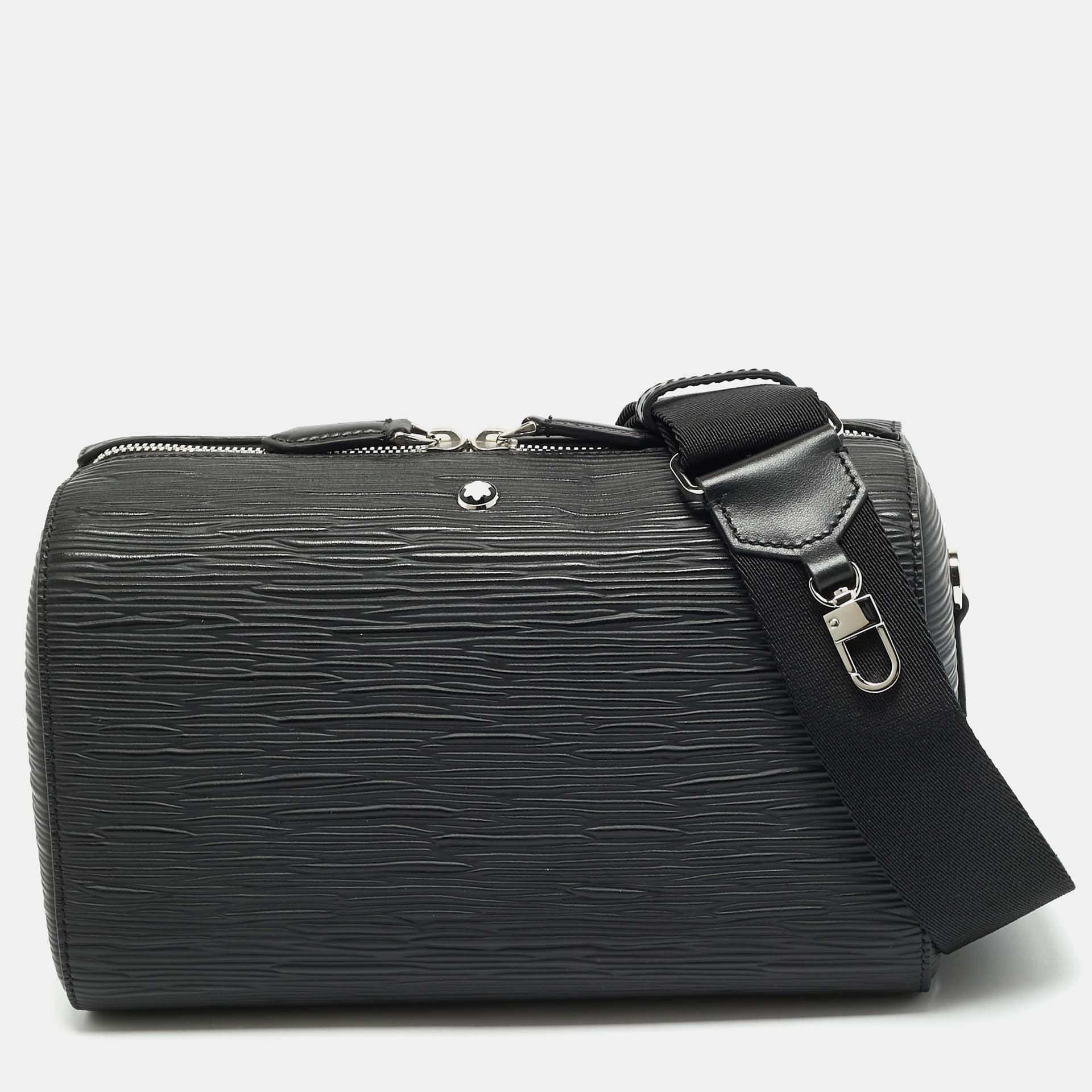 Montblanc 4810 Black Leather Messenger Bag