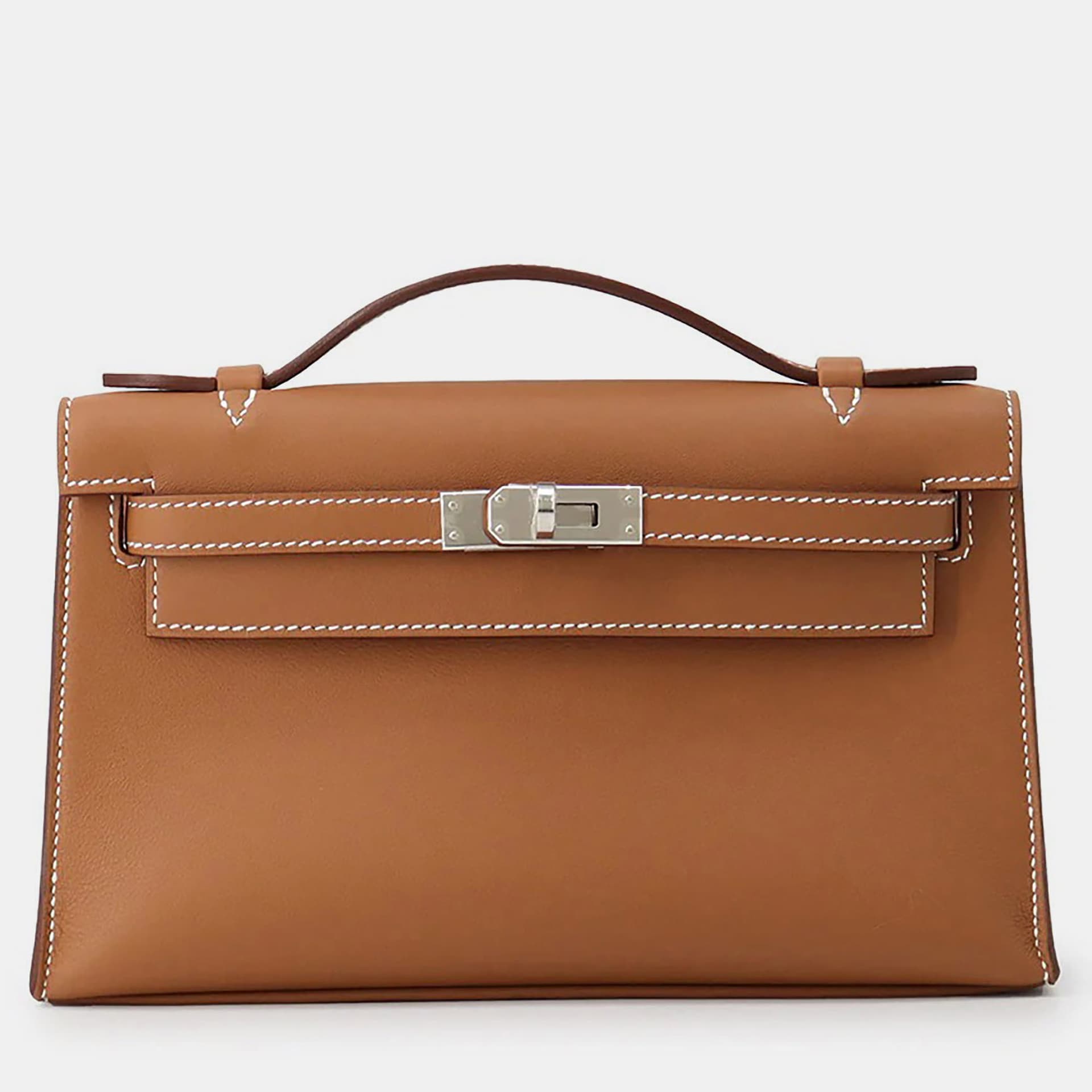 Hermes Pochettekelly Gold Swift Leather Size 22