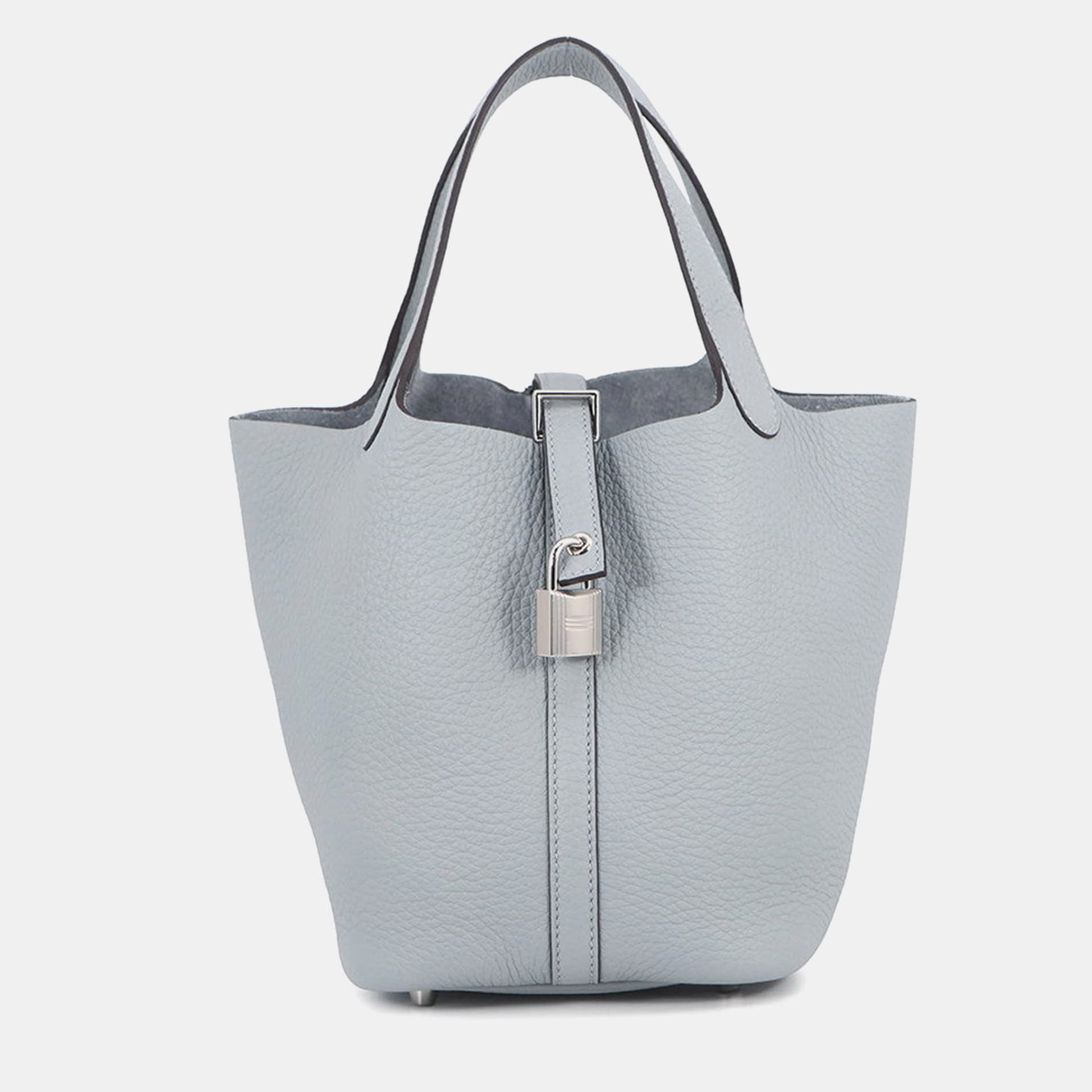 Hermes Picotin Lock 18 Green Pantan Taurillon Clemence Bag