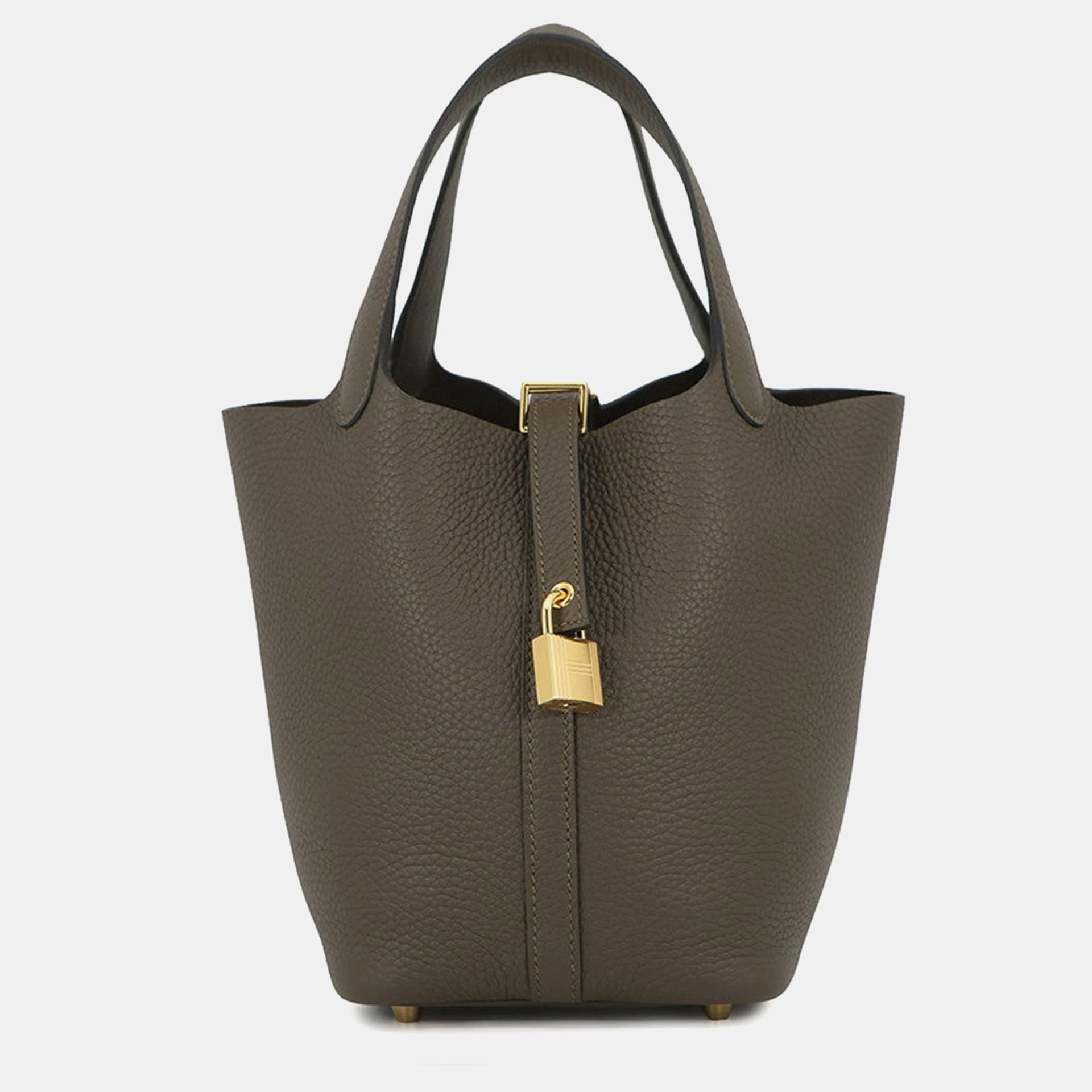Hermes Picotin Lock 18 Vertrodenh Taurillon Clemence Bag