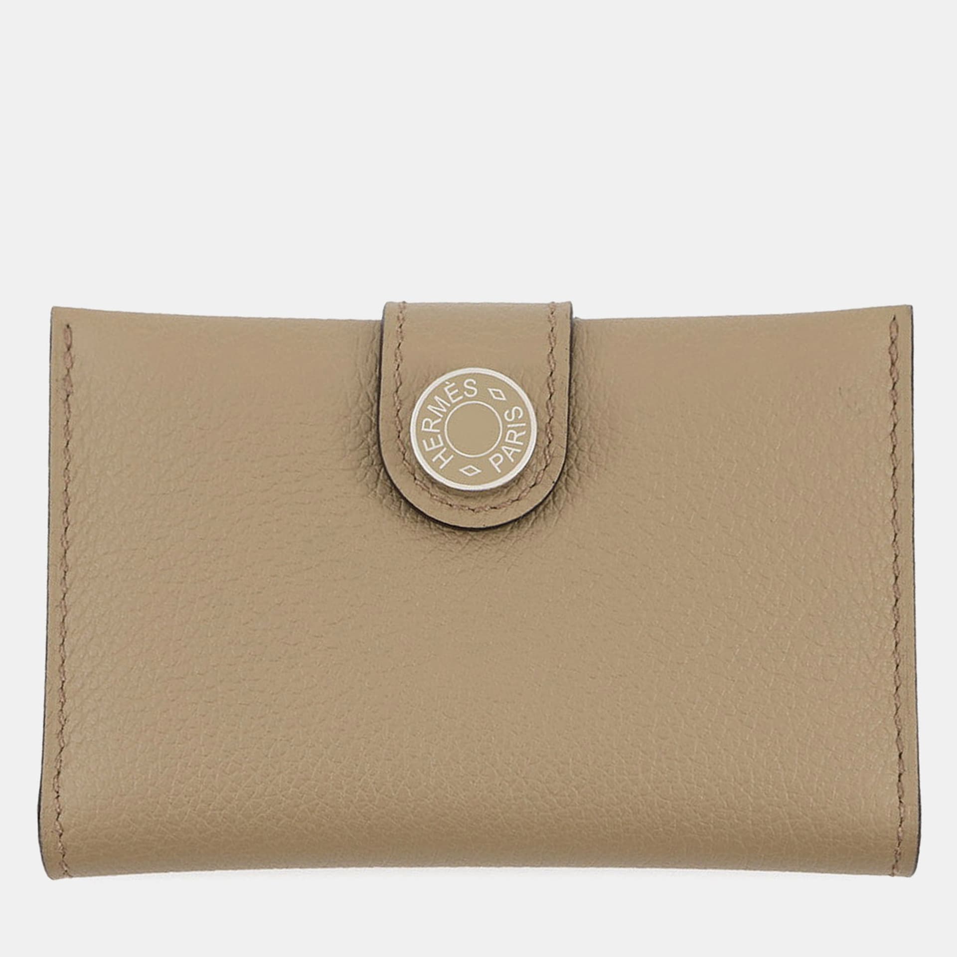 Hermes RMS Card Case Beige De Weimar Evercolor Calfskin Leather Card Holder Bag