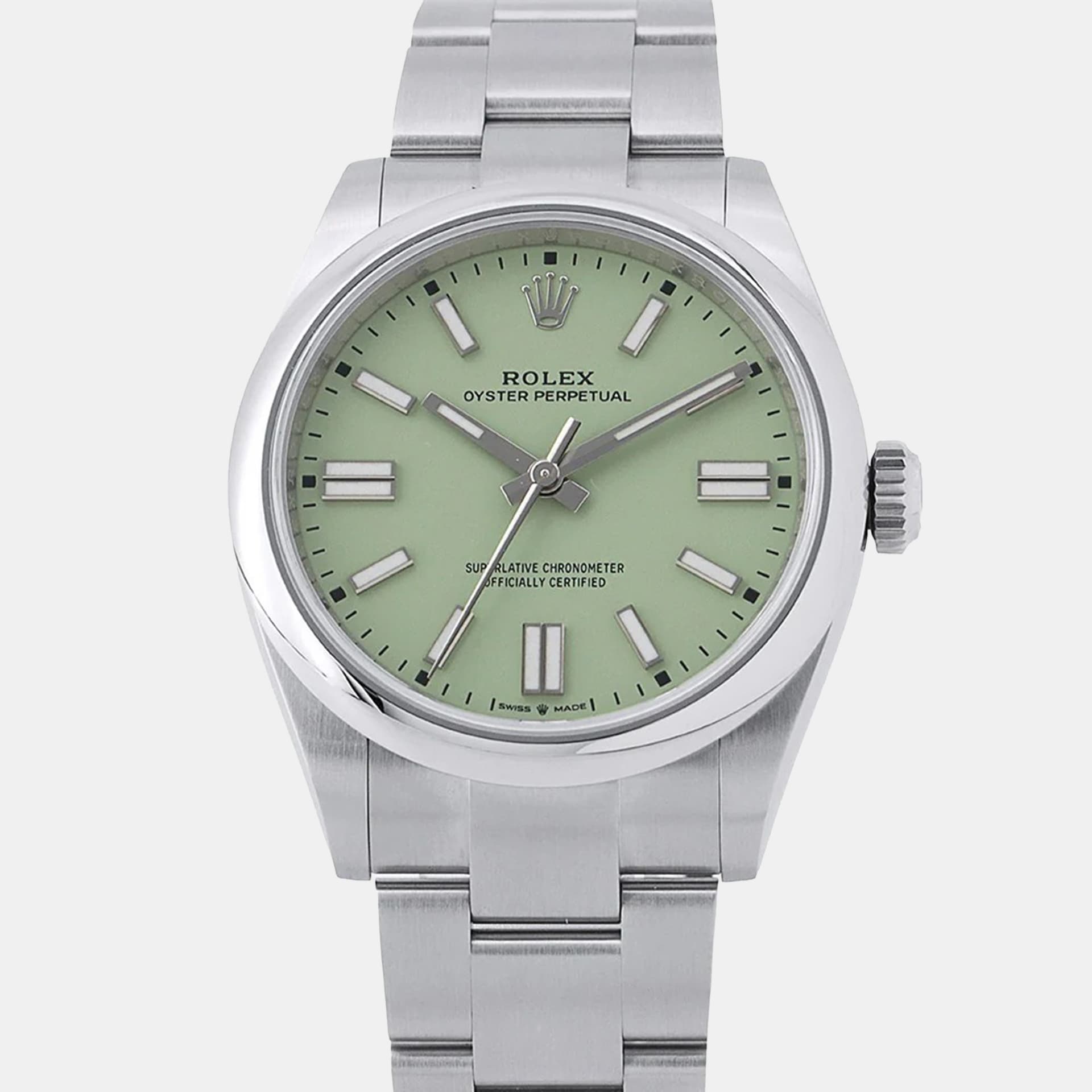 Rolex Oyster Perpetual 134300 Pistachio Stainless Steel Automatic Men's Watch 41mm