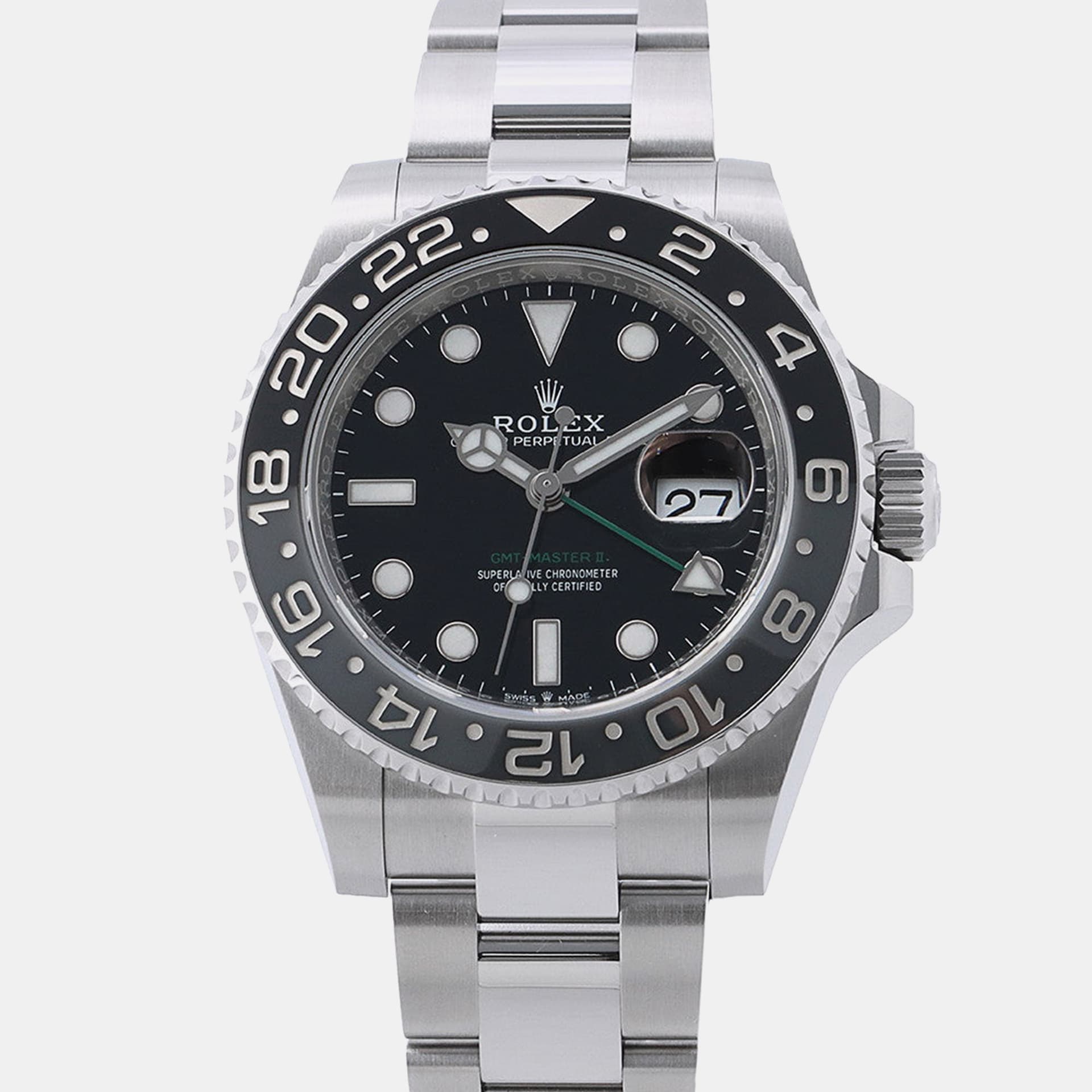 Rolex GMT Master II 126710GRNR Black Stainless Steel Automatic Men's Watch 40mm