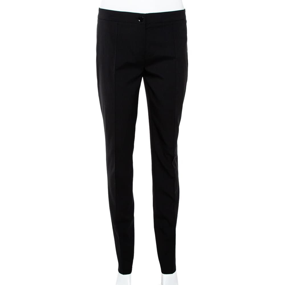 Burberry London Black Wool Blend Tailored Trousers S