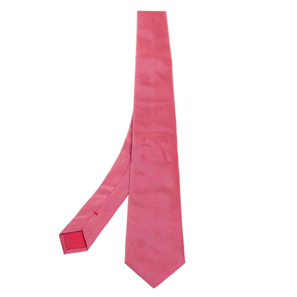 Boss By Hugo Boss Red Micro Dot Silk Tie