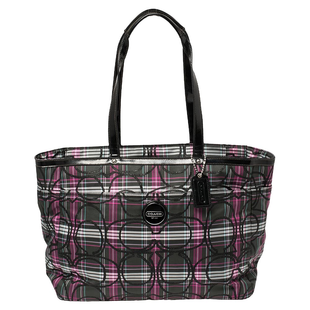 Coach Diaper Multicolor Canvas and Patent Leather Diaper Bag