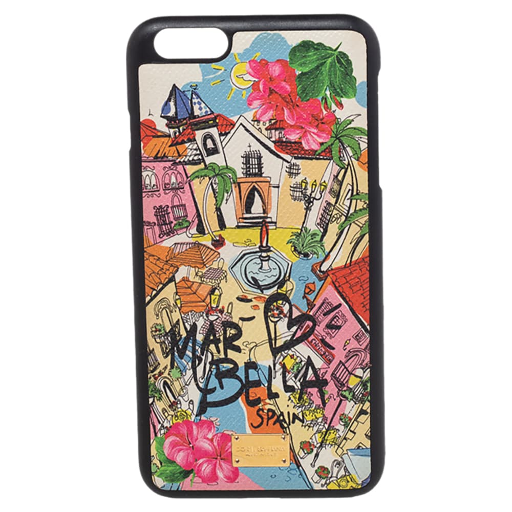 Dolce & Gabbana Multicolor Leather Marbella iPhone 6/6s Plus Cover