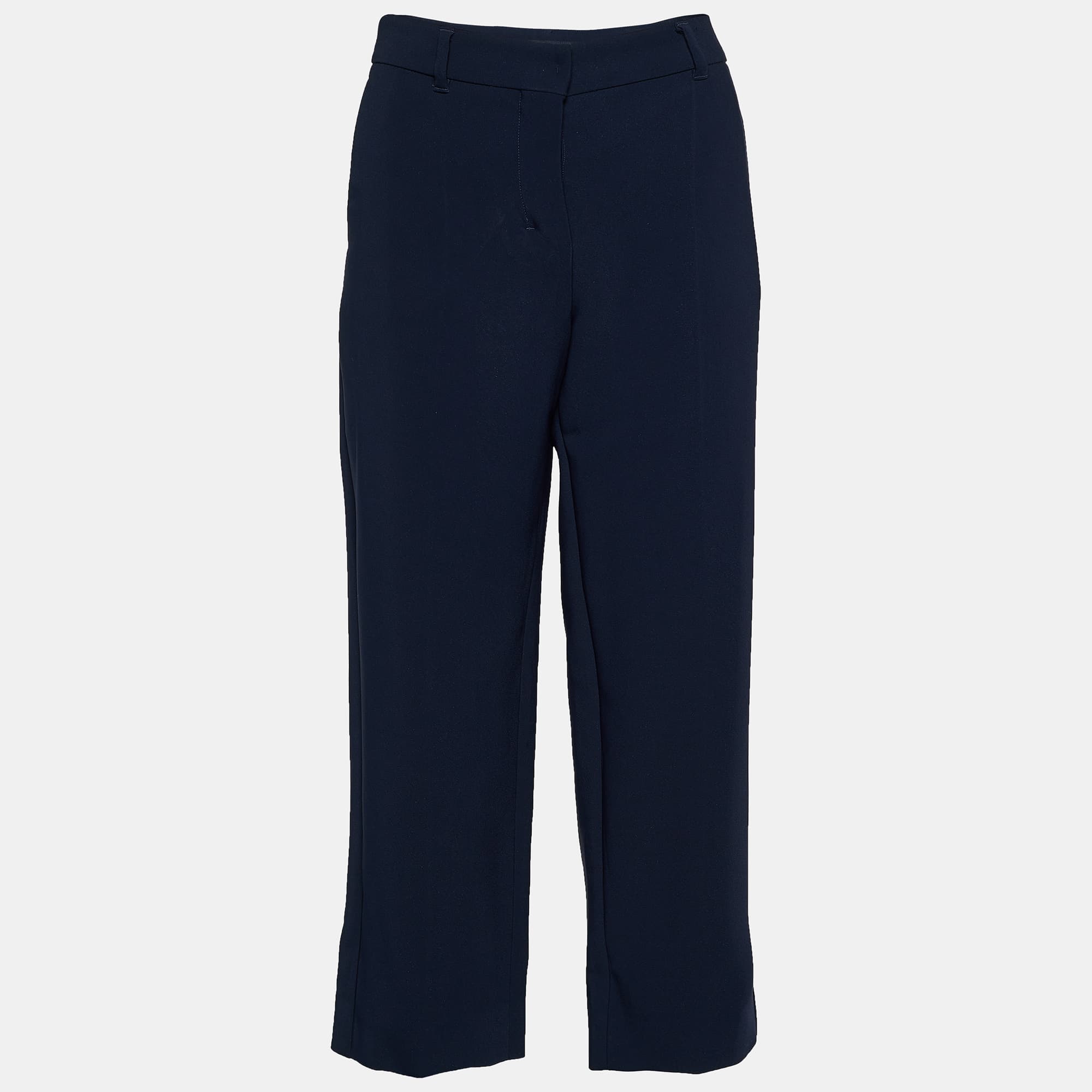 S' Max Mara Dark Blue Regular Fit Trousers M