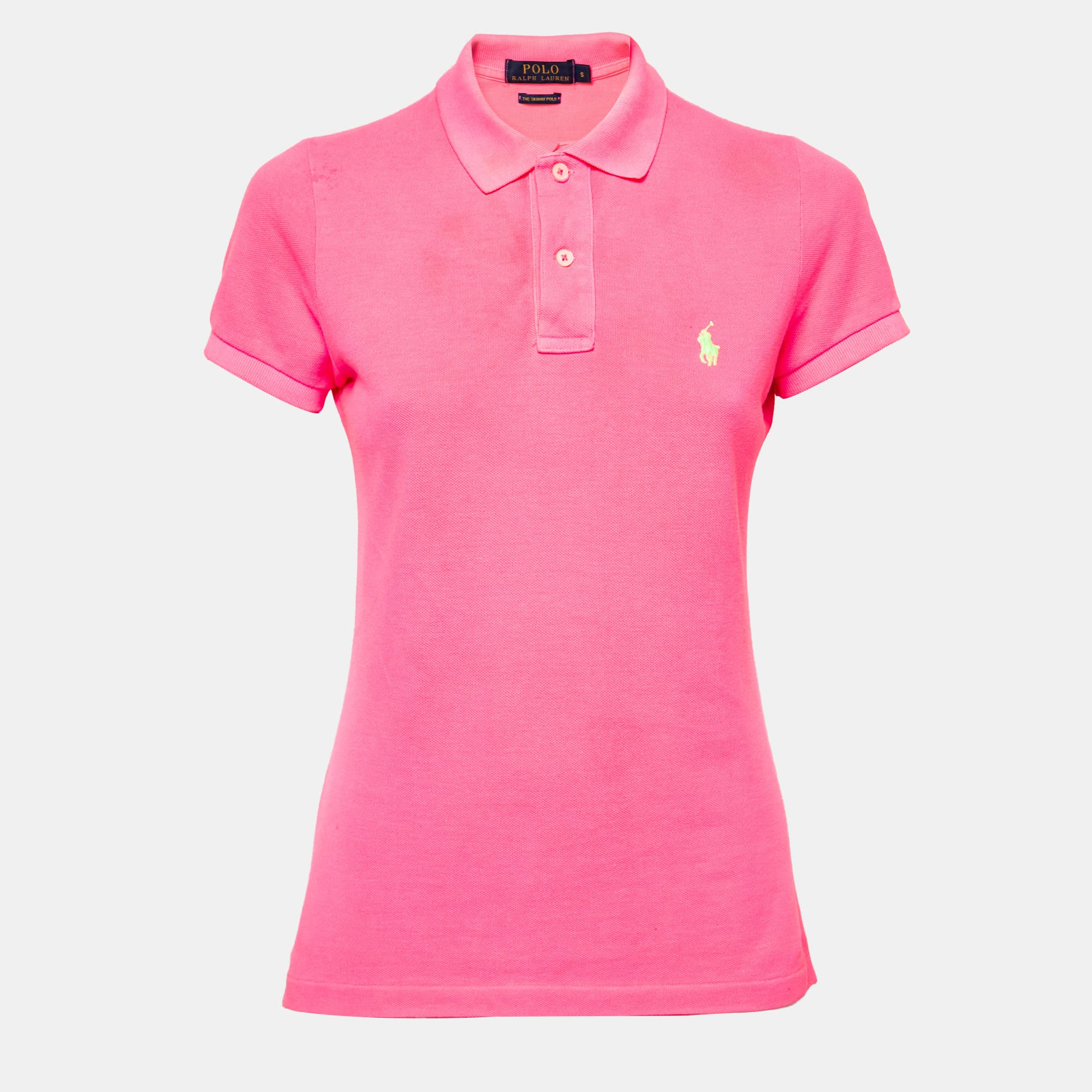 Polo Ralph Lauren Neon Pink Cotton Polo T-Shirt S