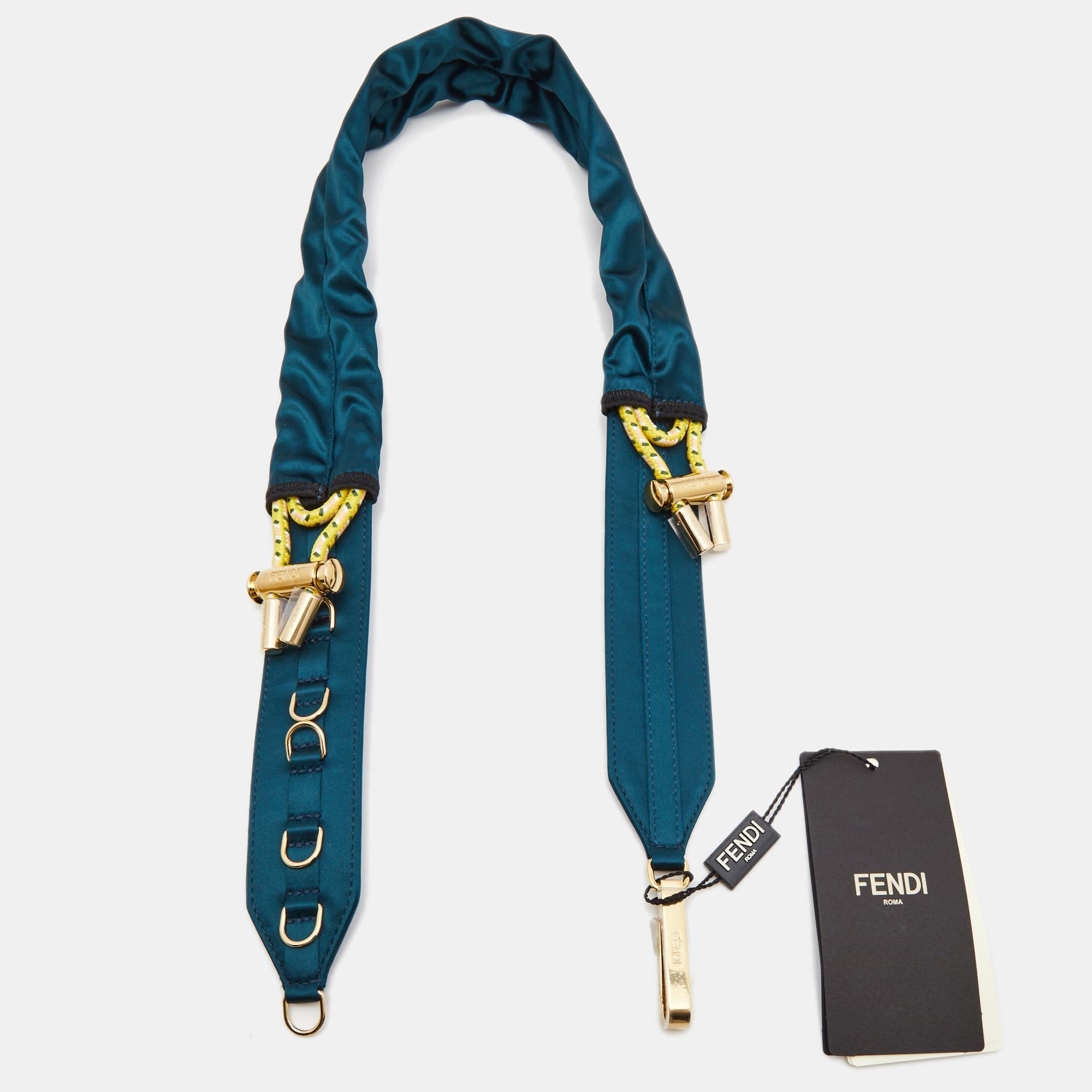 Fendi Bag Shoulder Strap Blue Satin