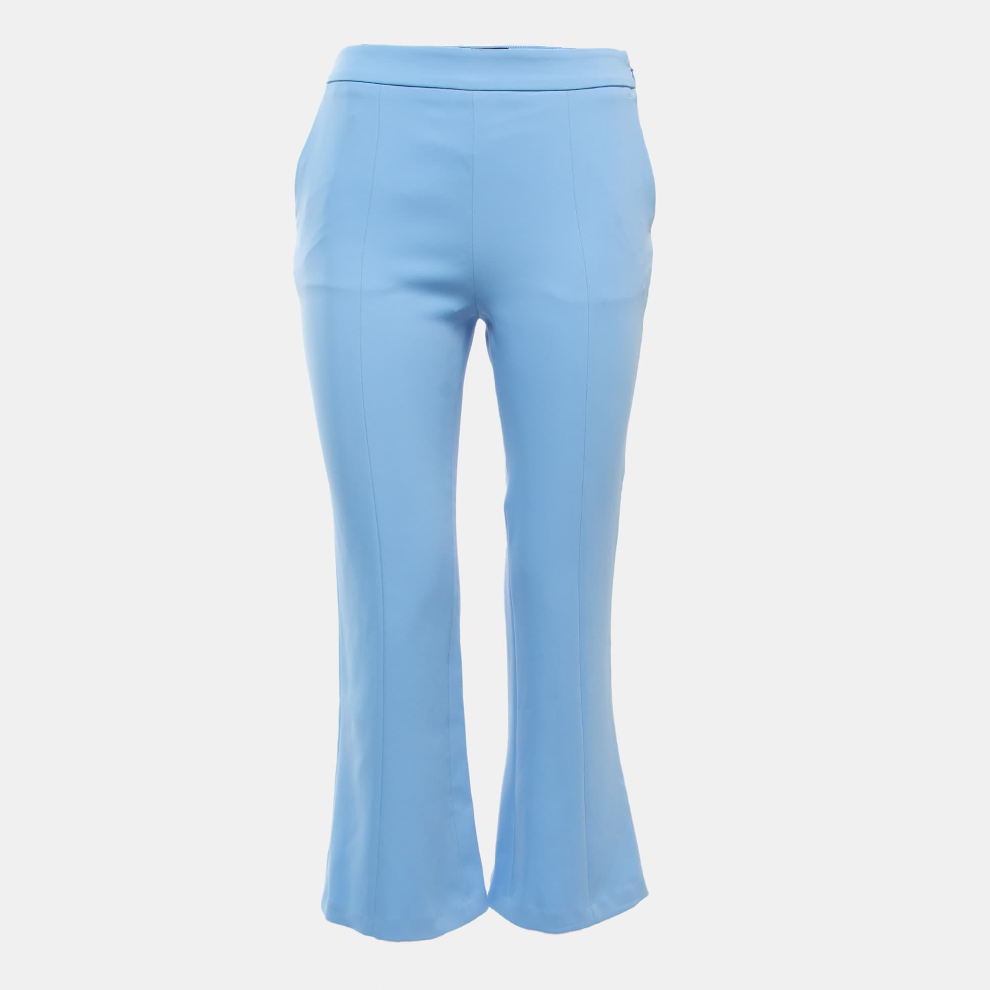 Class by Roberto Cavalli Blue Crepe  Flared Trousers S