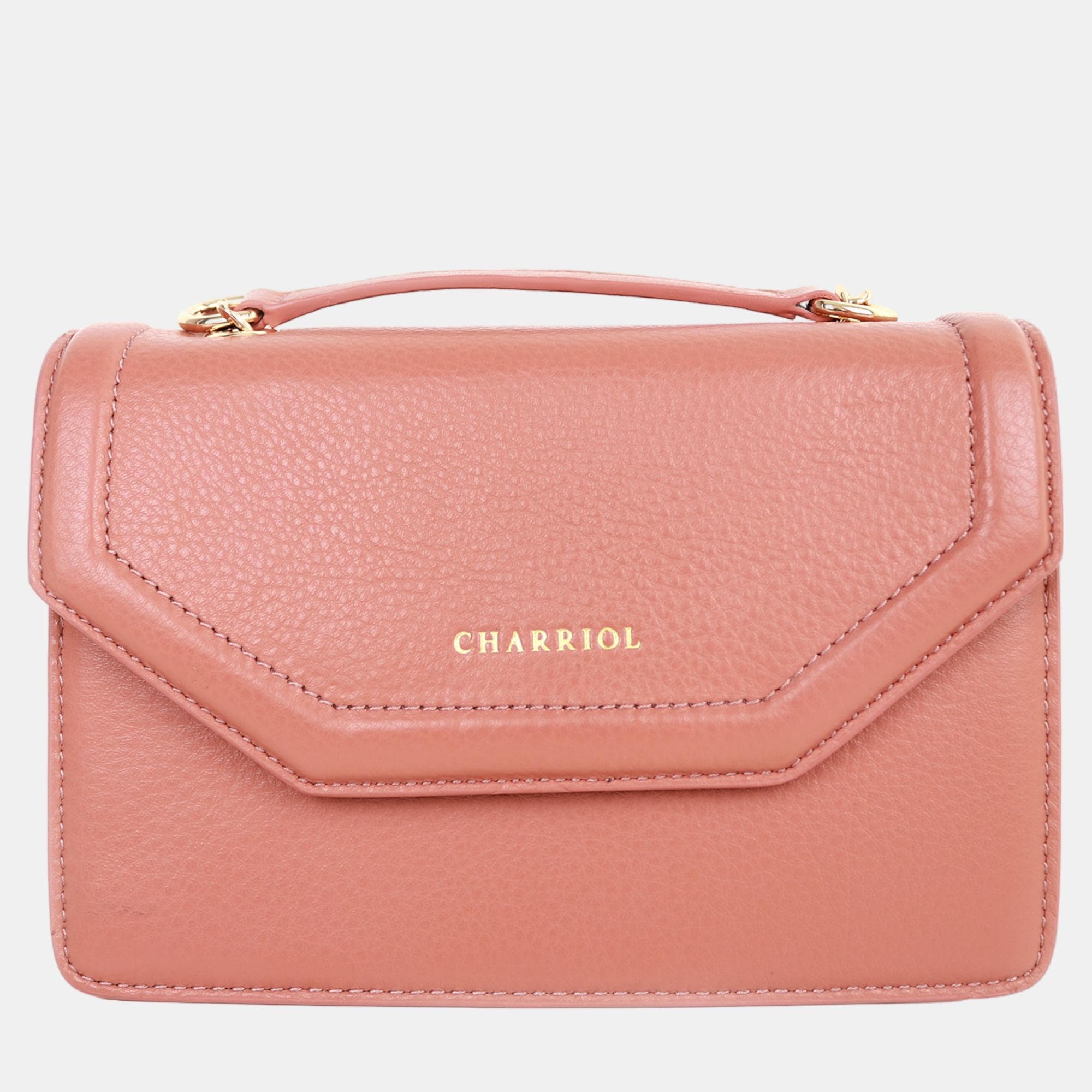 Charriol Light Brown Leather Twilight Handbag