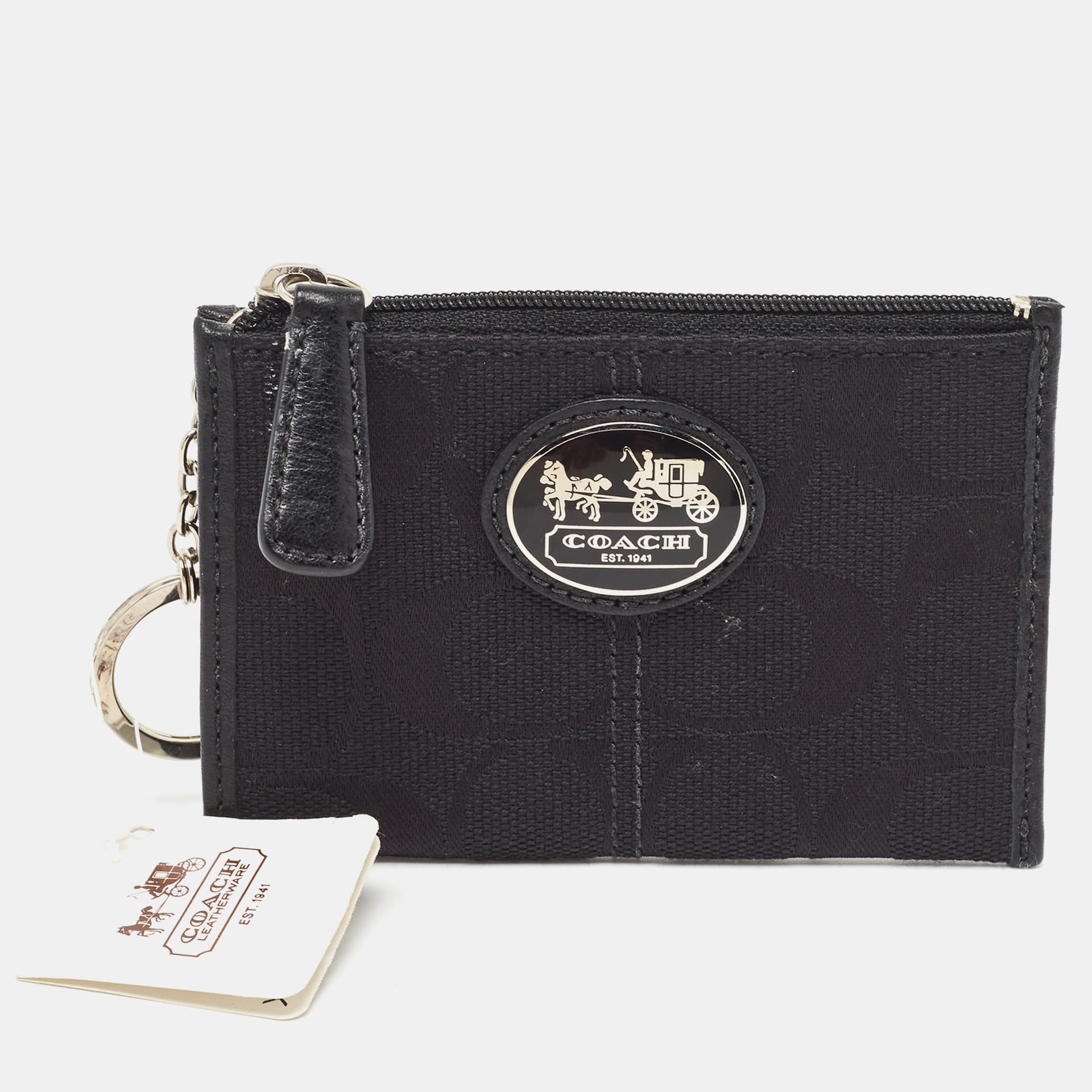 Coach Black Canvas and Leather Wallets