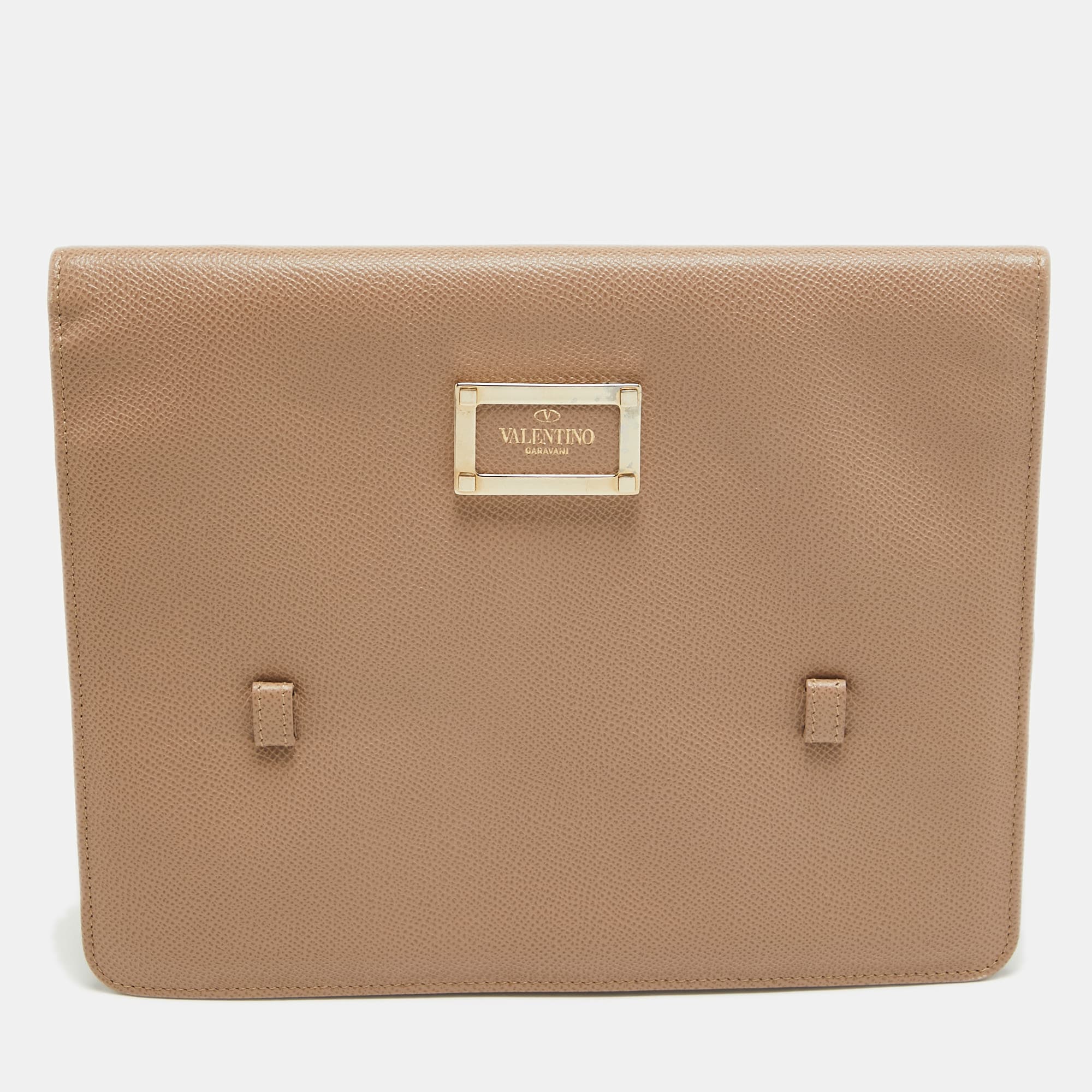 Valentino Tablet Cover Beige Leather