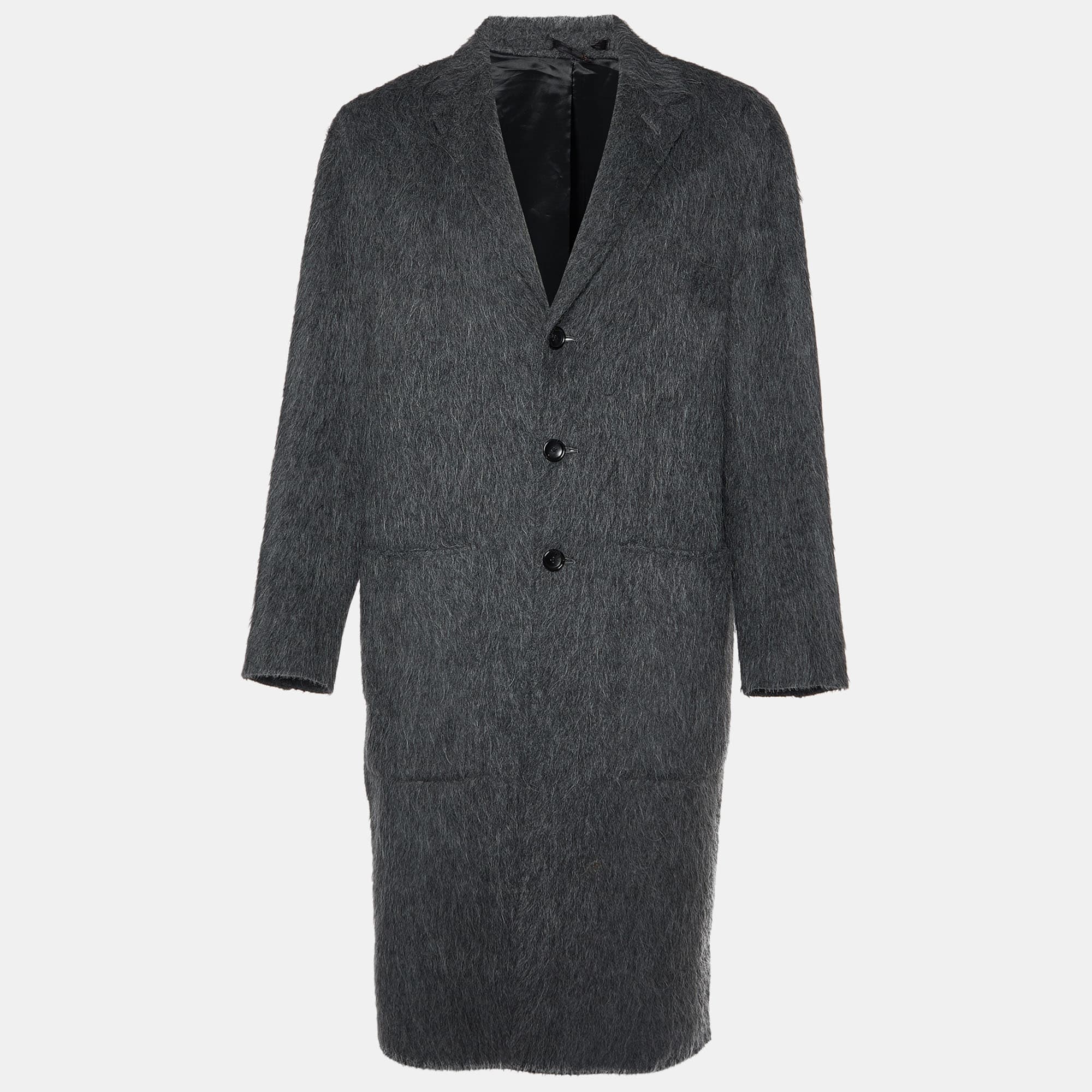 Joseph Graphite Grey Double Alpaca Kinsford Coat XL