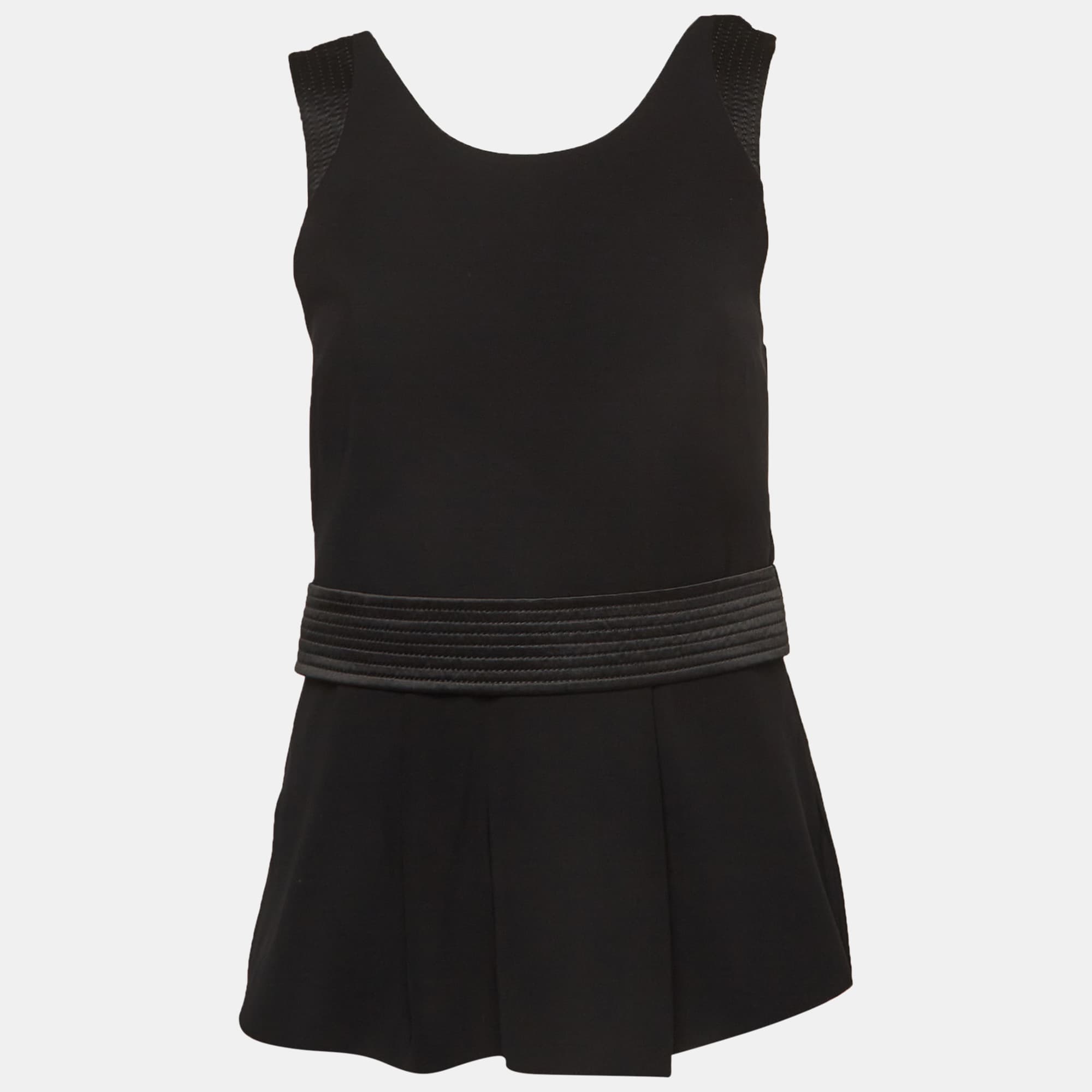 Emporio Armani Black Knit Sleeveless Top S