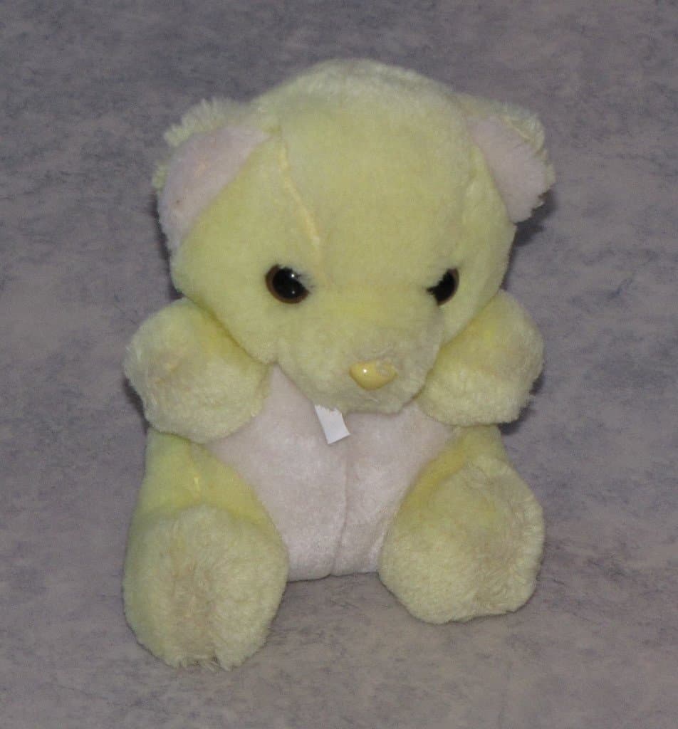 Gul nalle mjukdjur söt gullig gosedjur mjukis barn present