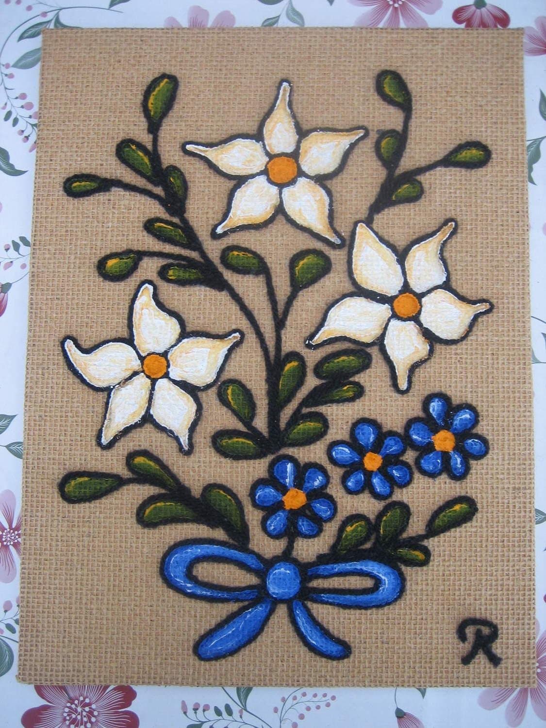 Tavla - Blommor