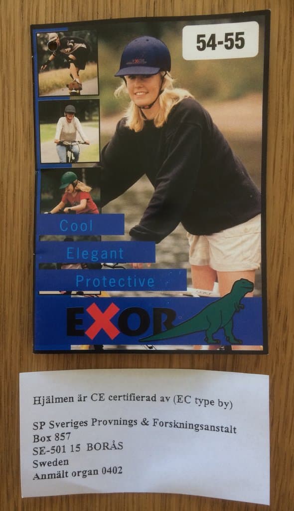 Cykelhjälm! Tuff röd CE-märkt EXOR kepshjälm stl S-M/54-55. Butikspris 495:-