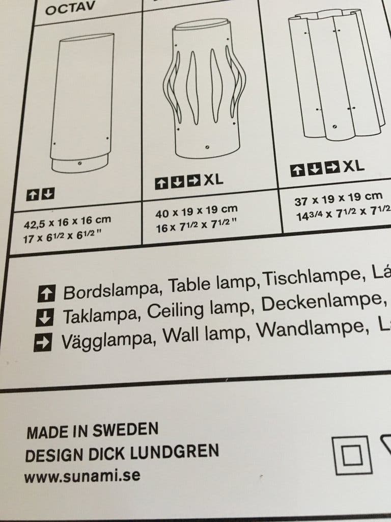 Tak/Vägg Lampa Designad Dick Lundgren "Jazz" Ny