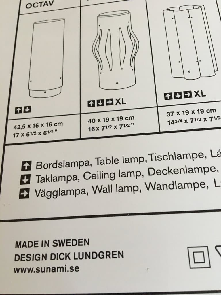 Tak/Vägg Lampa Designad Dick Lundgren "Jazz" Ny