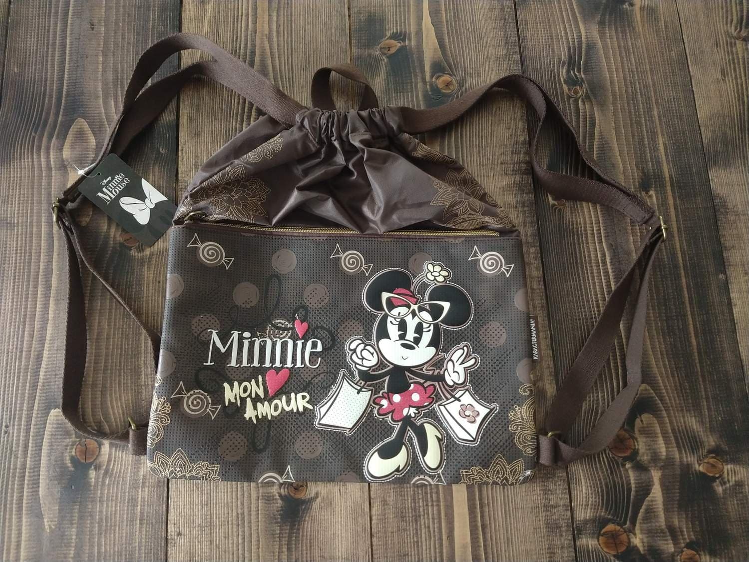 Disney Mimmi ryggsäck "Minnie mon Amour" gympapåse idrottsväska väska