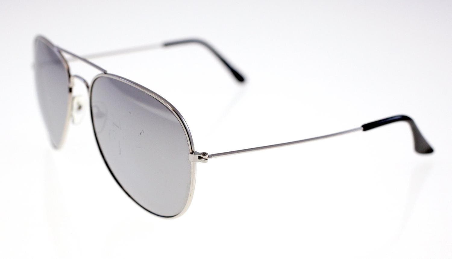 Unisex pilot-style metal frame sunglasses-used-surface scratches lenses-25g