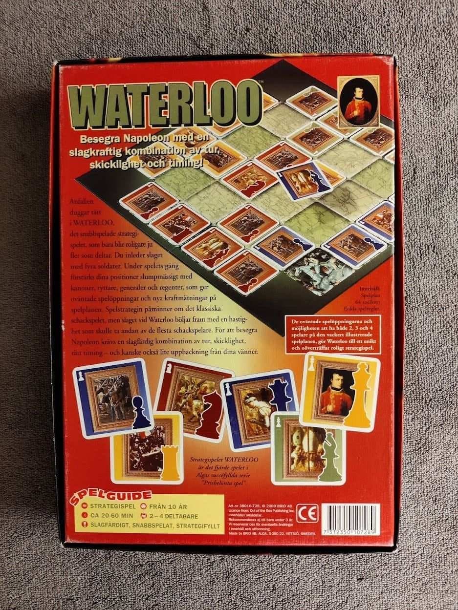 WATERLOO Besegra Napoleon strategispel alga korten inplastade = toppskick!!