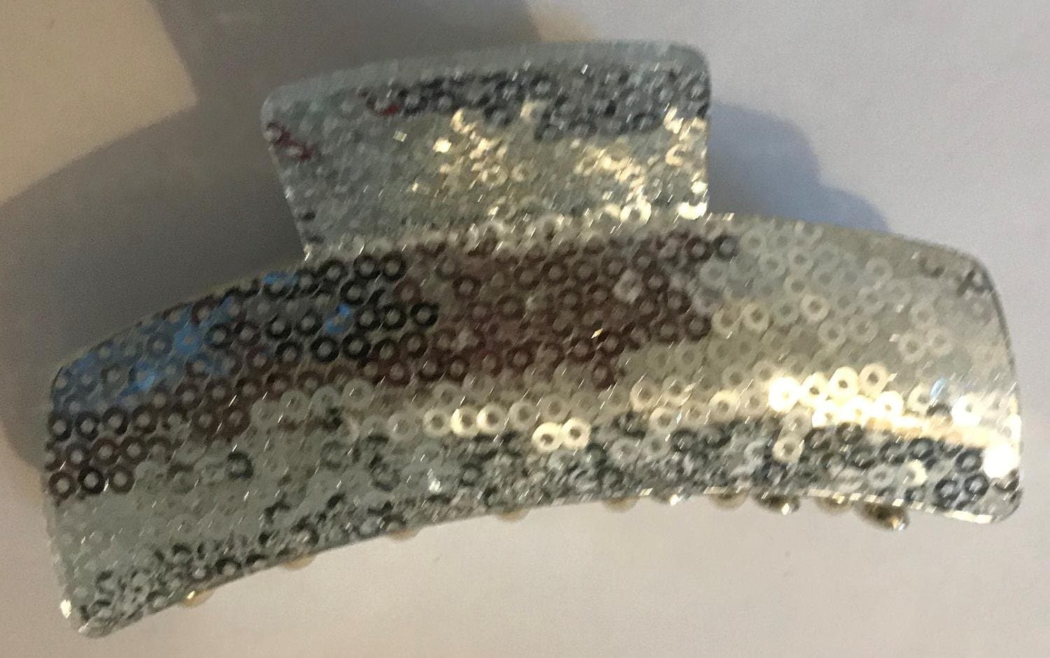 Mycket snygg silver hårklämma hårspänne ny