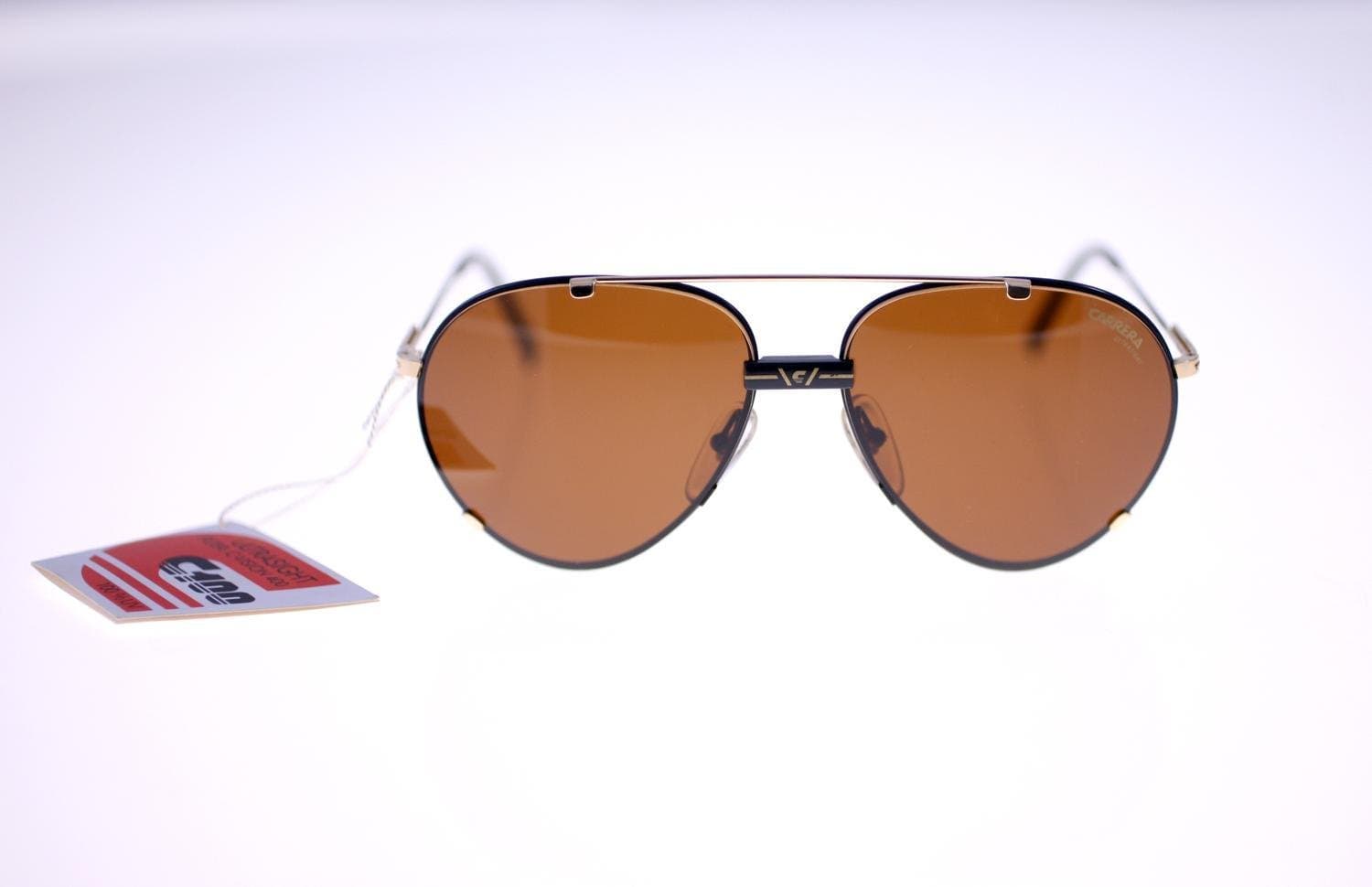 Carrera Ultrasight 5463 91 unisex pilot-style sunglasses-NEW-circa 1980s-brown