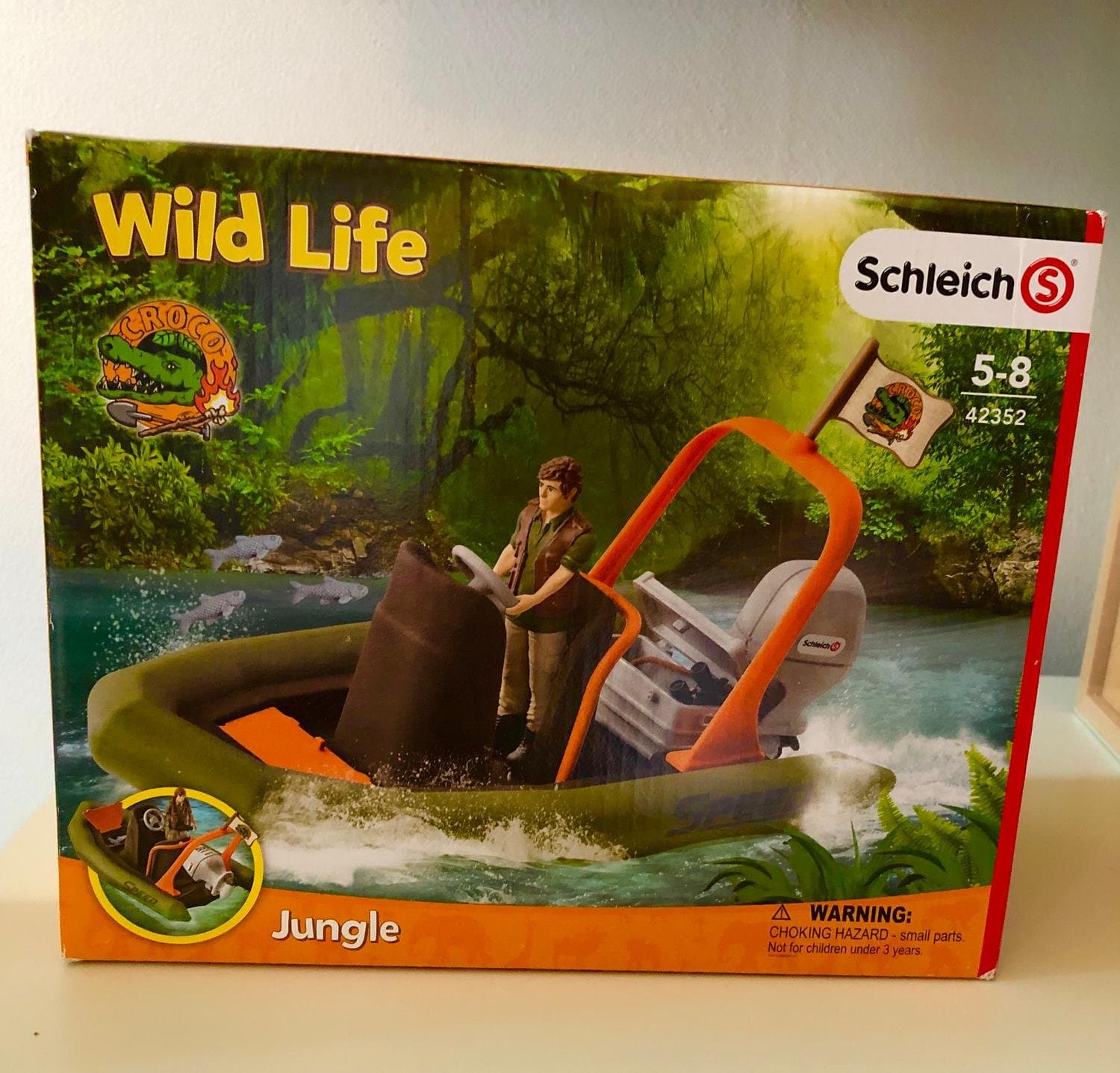 Schleich Wild Life Jungle nr 42352 Djungelset Djungelbåt