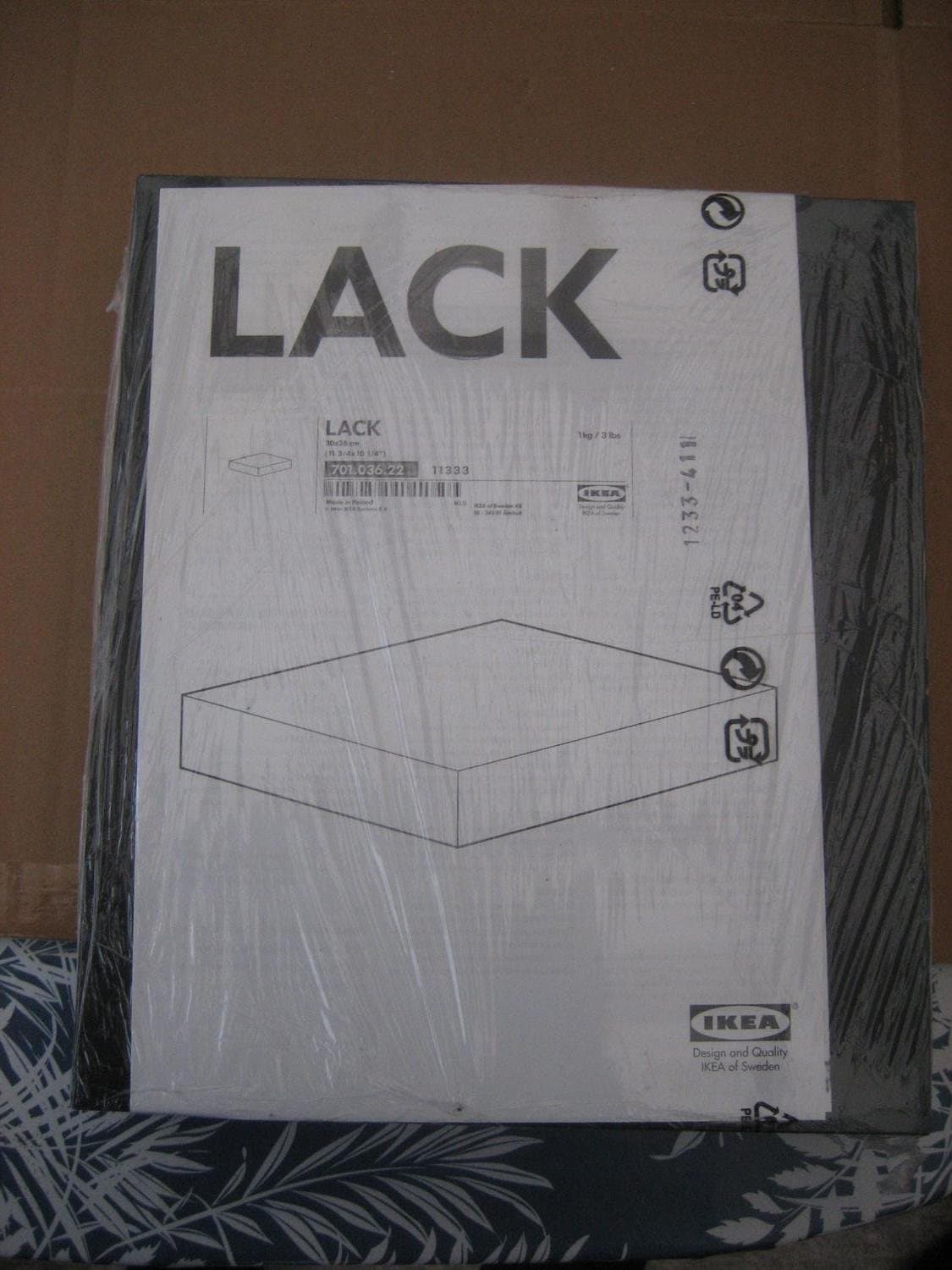 Hylla - Lack Vägghylla svart 30 x 26 cm (IKEA) **Ny**