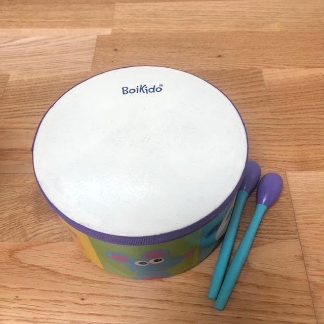 Boikido Handmade Wood Drum With 2 Drumsticks - My First Drum For +18 