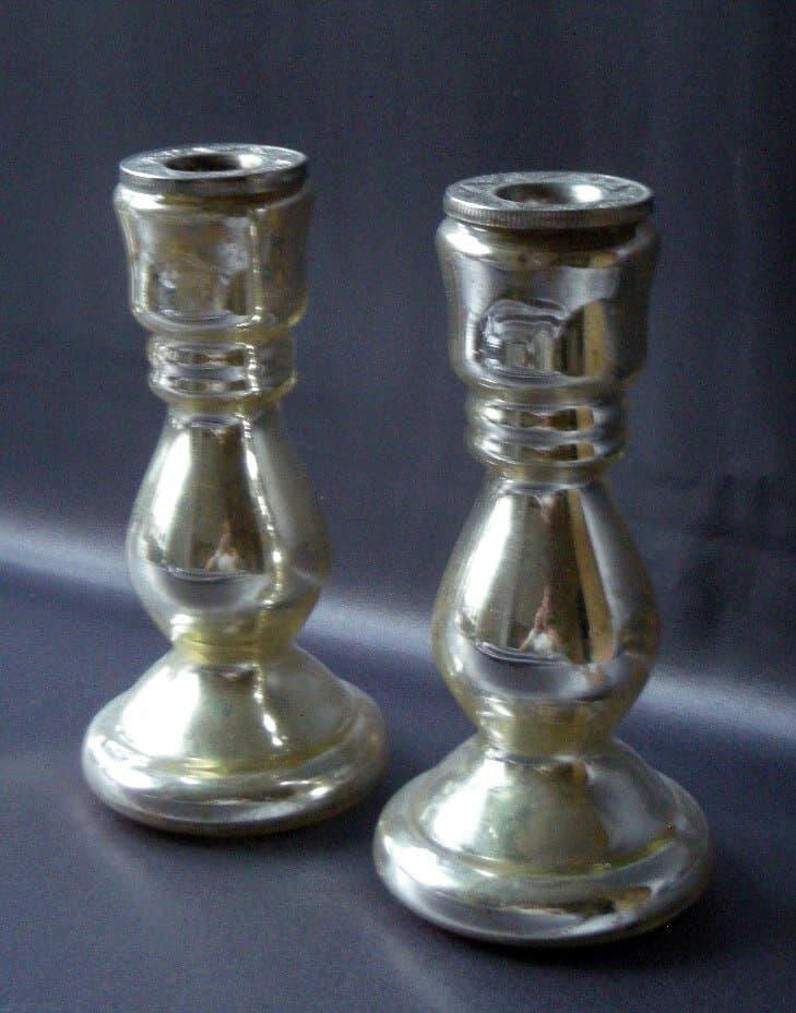 INREDNING: 2x GLASLJUSSTAKAR * FINT SKICK !