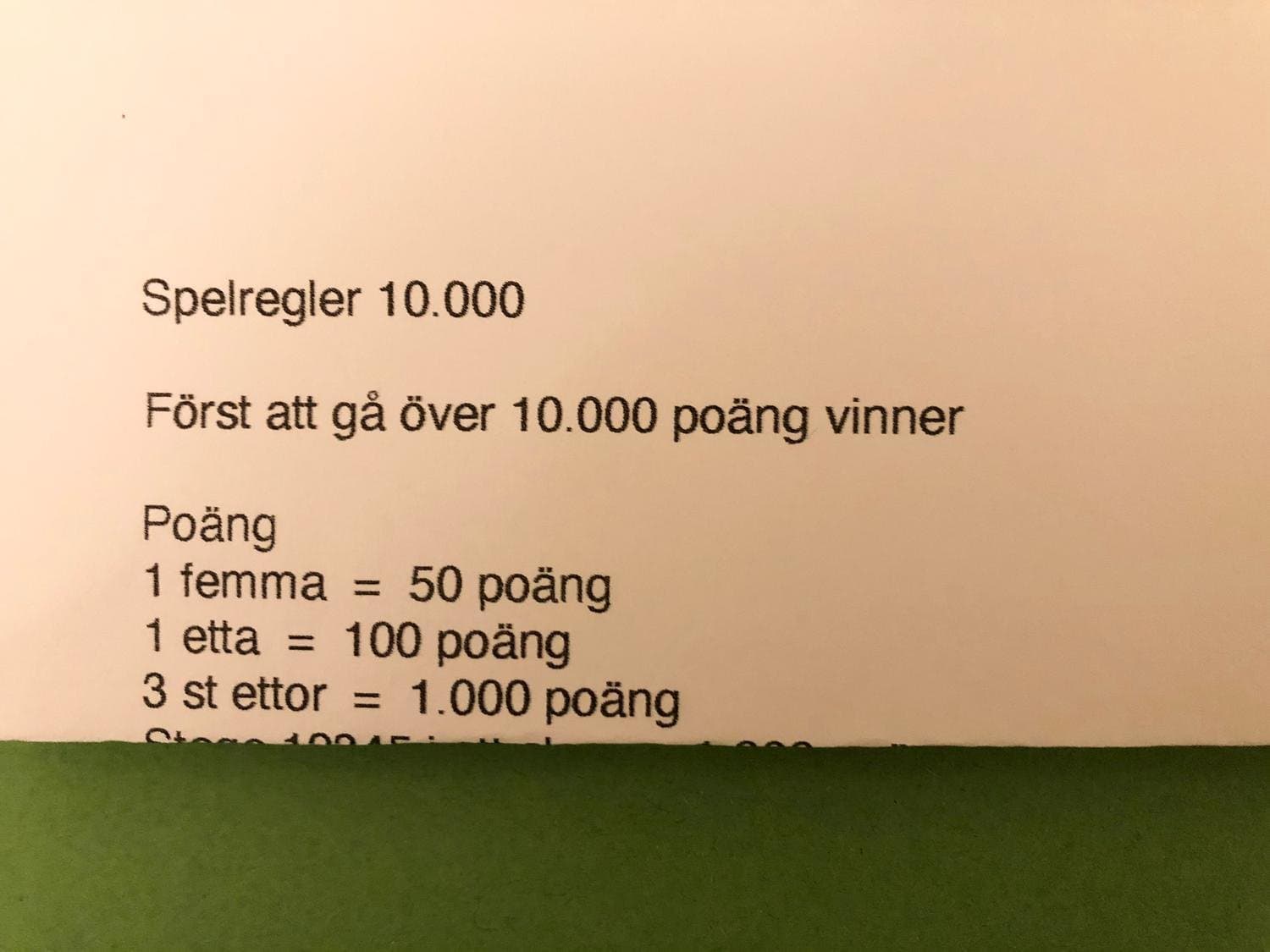 6 Glittriga Tärningar till Yatzy m.m. Spelregler till "10.000" ingår