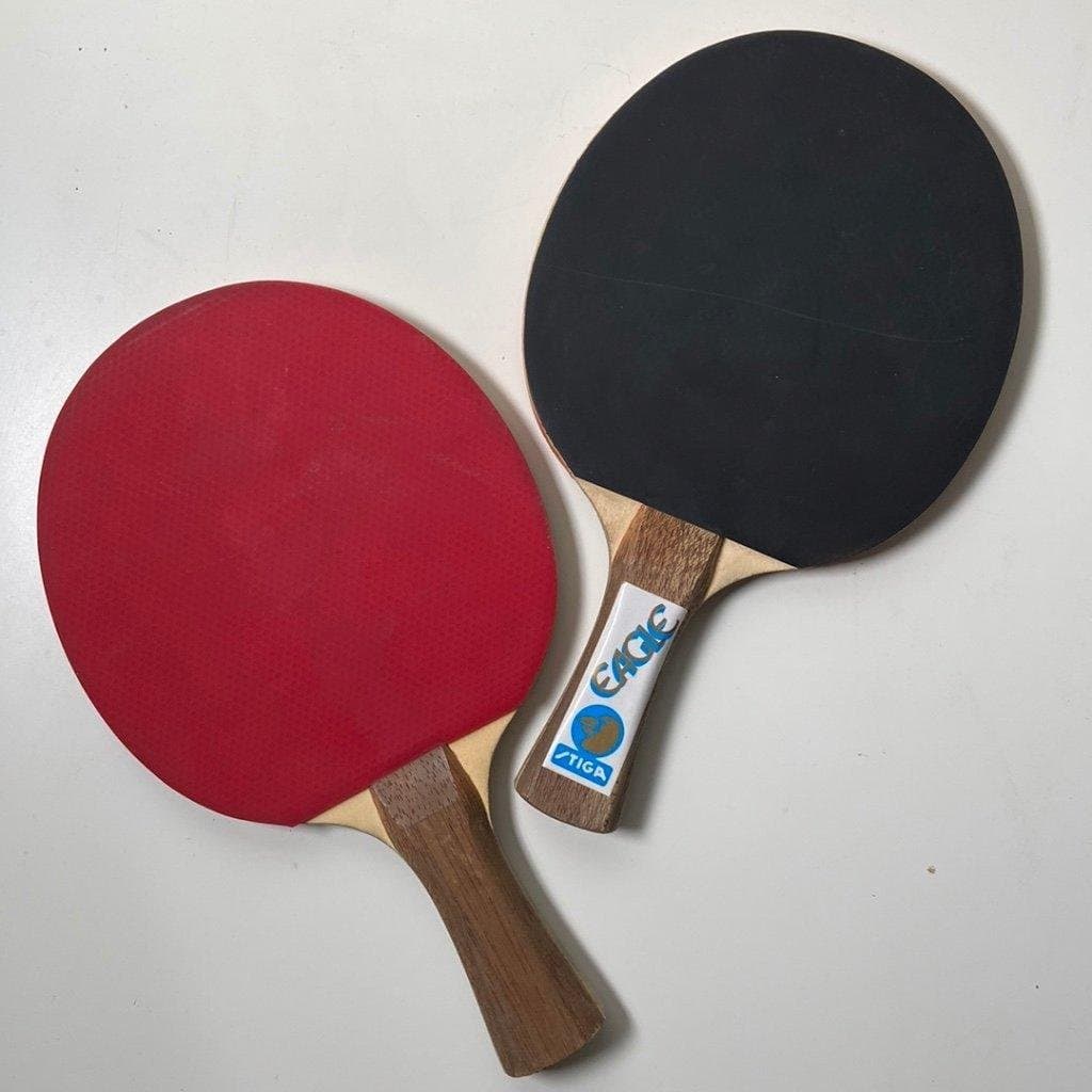 Ett par Vintage STIGA Eagle pingisracket racquet table tennis ping pong racket