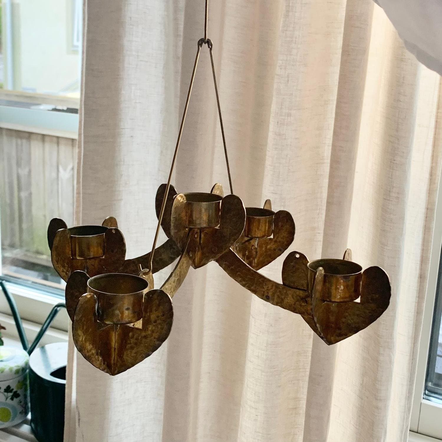 Ljuskrona i mässing, 5 armad