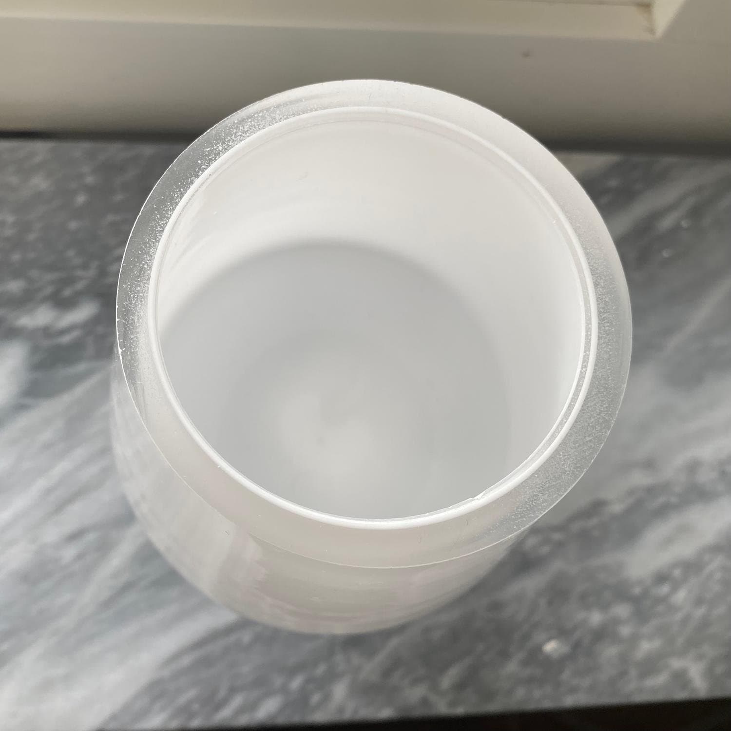 Retro, ljuslykta, värmeljuslykta i glas, vit