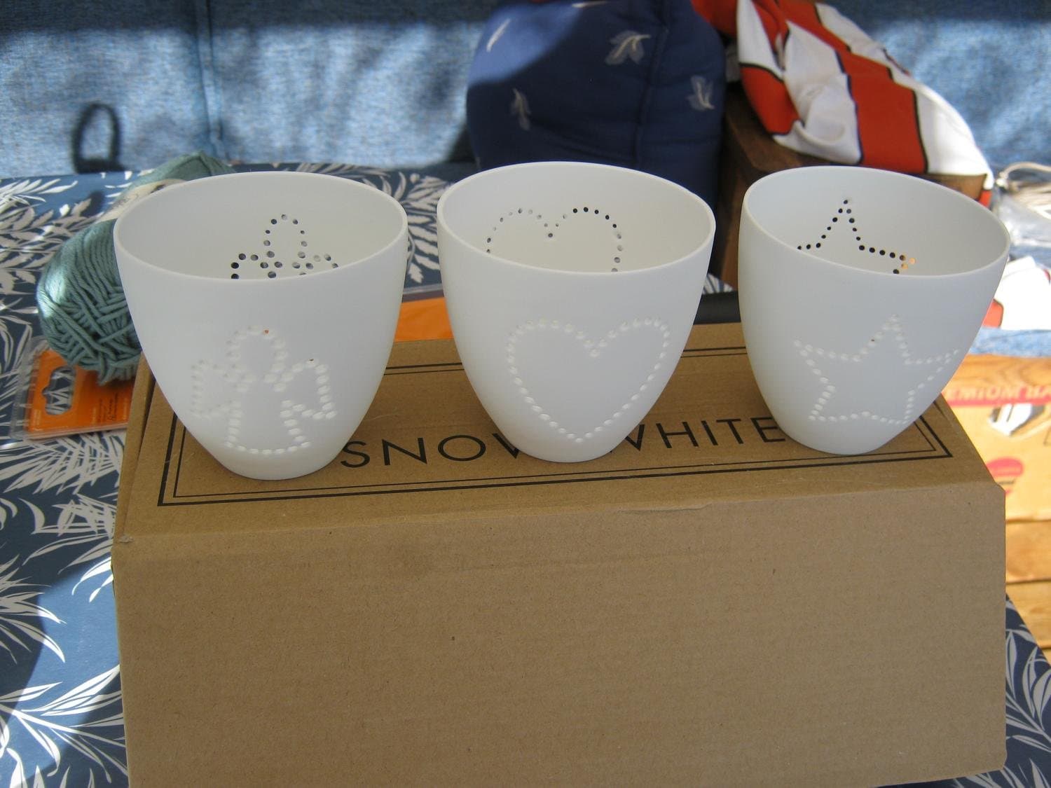 Perfect Home - Ljuslykta - 3 st Ljuslyktor Snow White - Tealightholder **Nya**