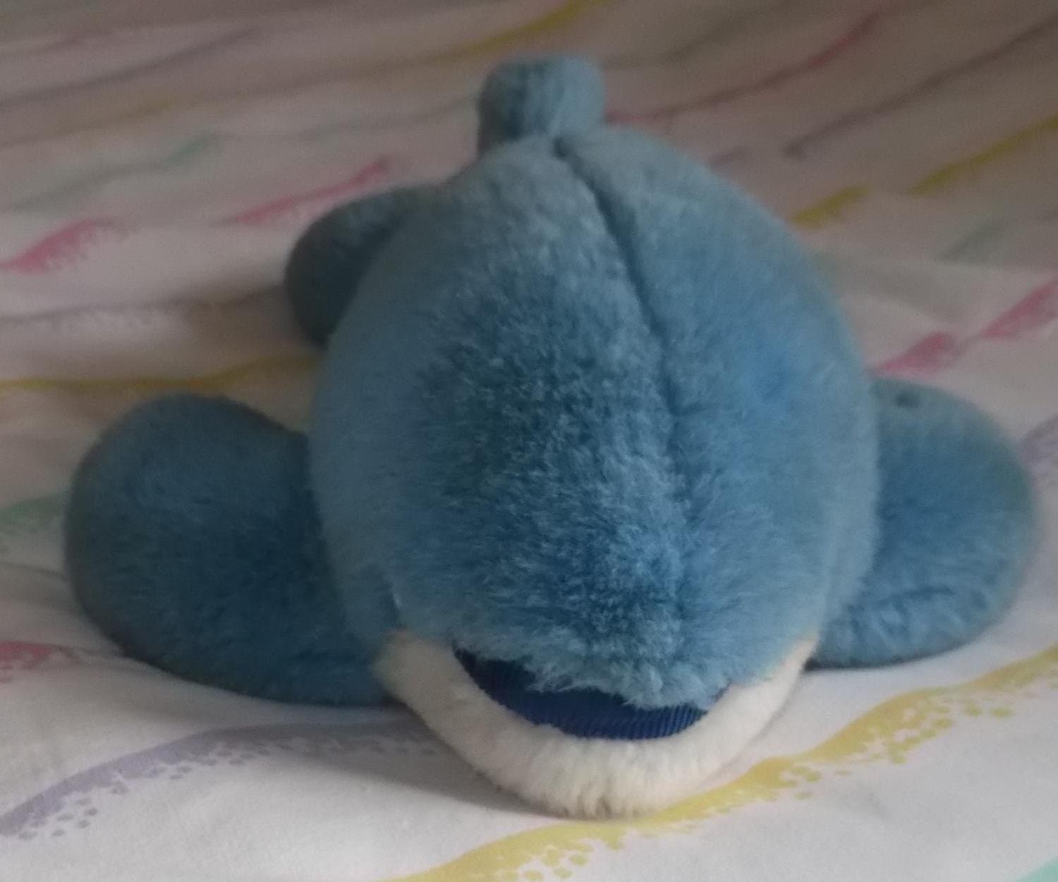 Blå Val Delfin Mjukdjur Stor Gosedjur Unik Söt Gullig Fin Present Julklapp