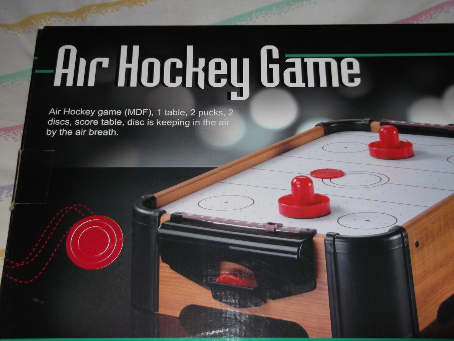 NYTT Air Hockey Game Elektriskt Lufthockey spel Bordsspel Roligt Kul Present Jul